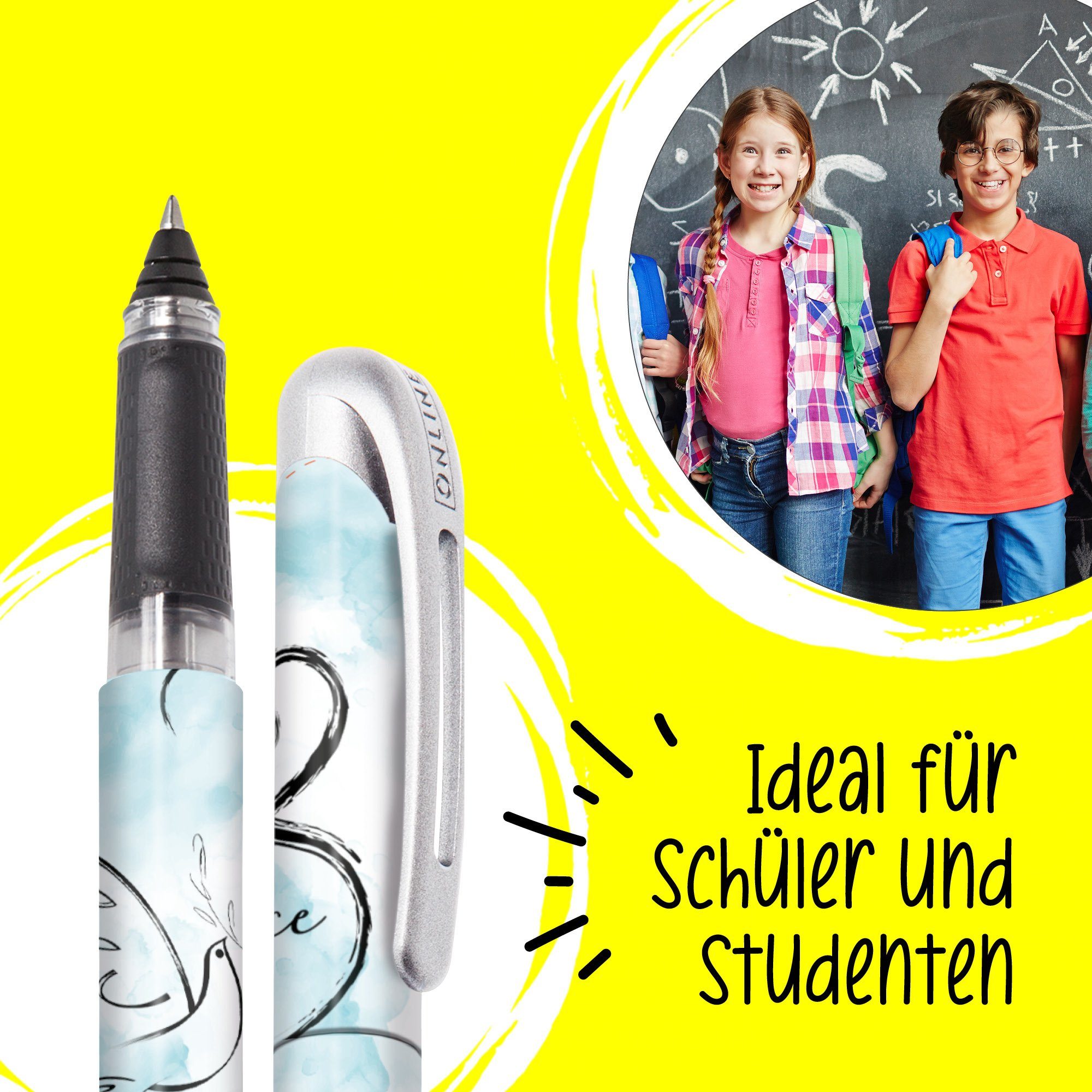 für die Deutschland in Tintenroller Online Pen hergestellt Schule, Tintenpatronen-Rollerball, ergonomisch, College Freedom ideal