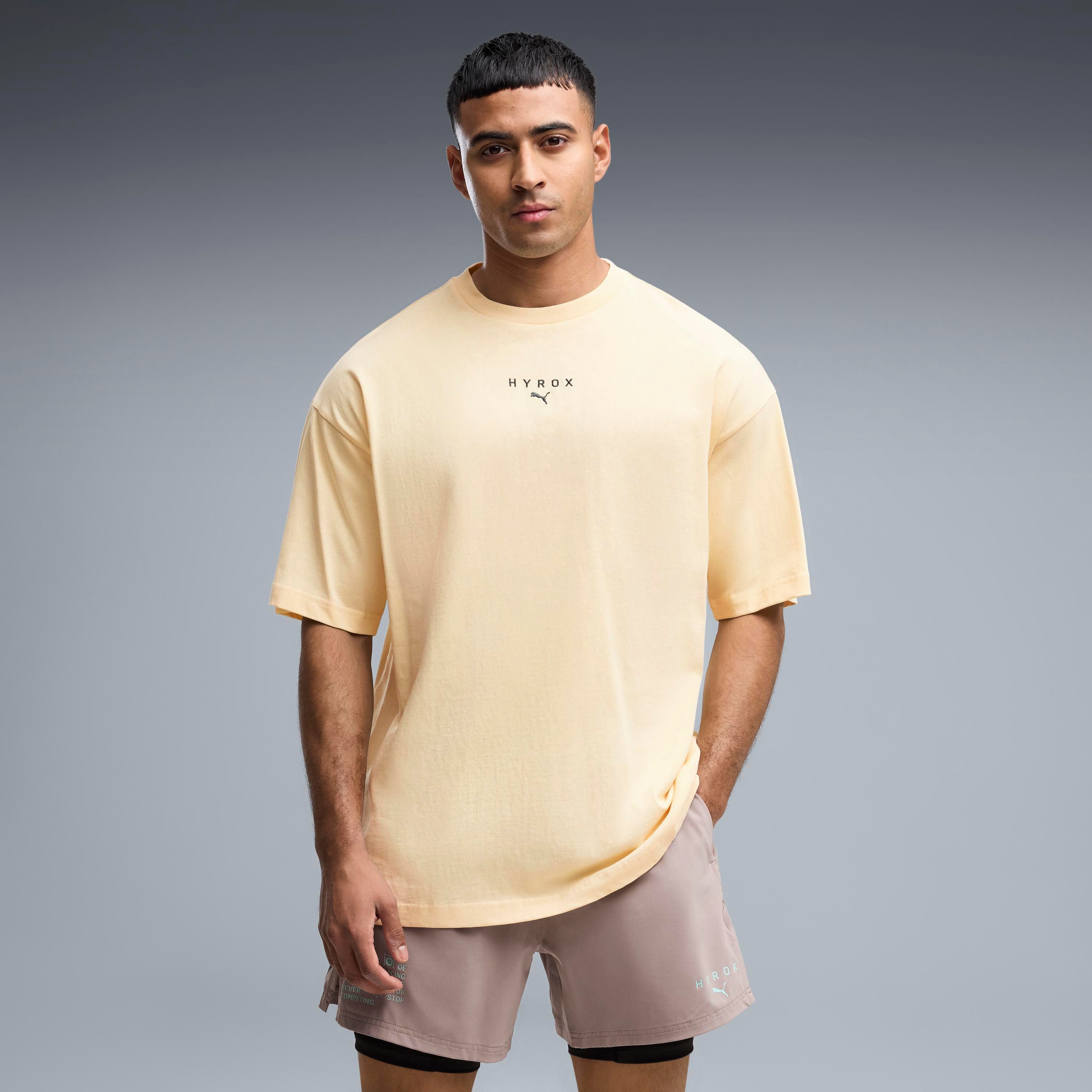 PUMA Trainingsshirt M X HYROX LIFESTYLE TEE regular fit, Kurzarm, Rundhalsausschnitt, für Fitness-Workout