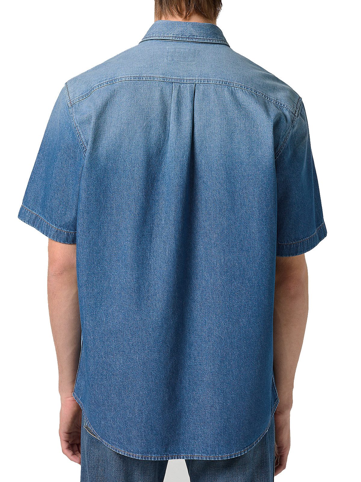 Wrangler Jeanshemd Regular Fit Kurzarm - 1 PKT SHIRT Mid Stone – Bild 2 von 4
