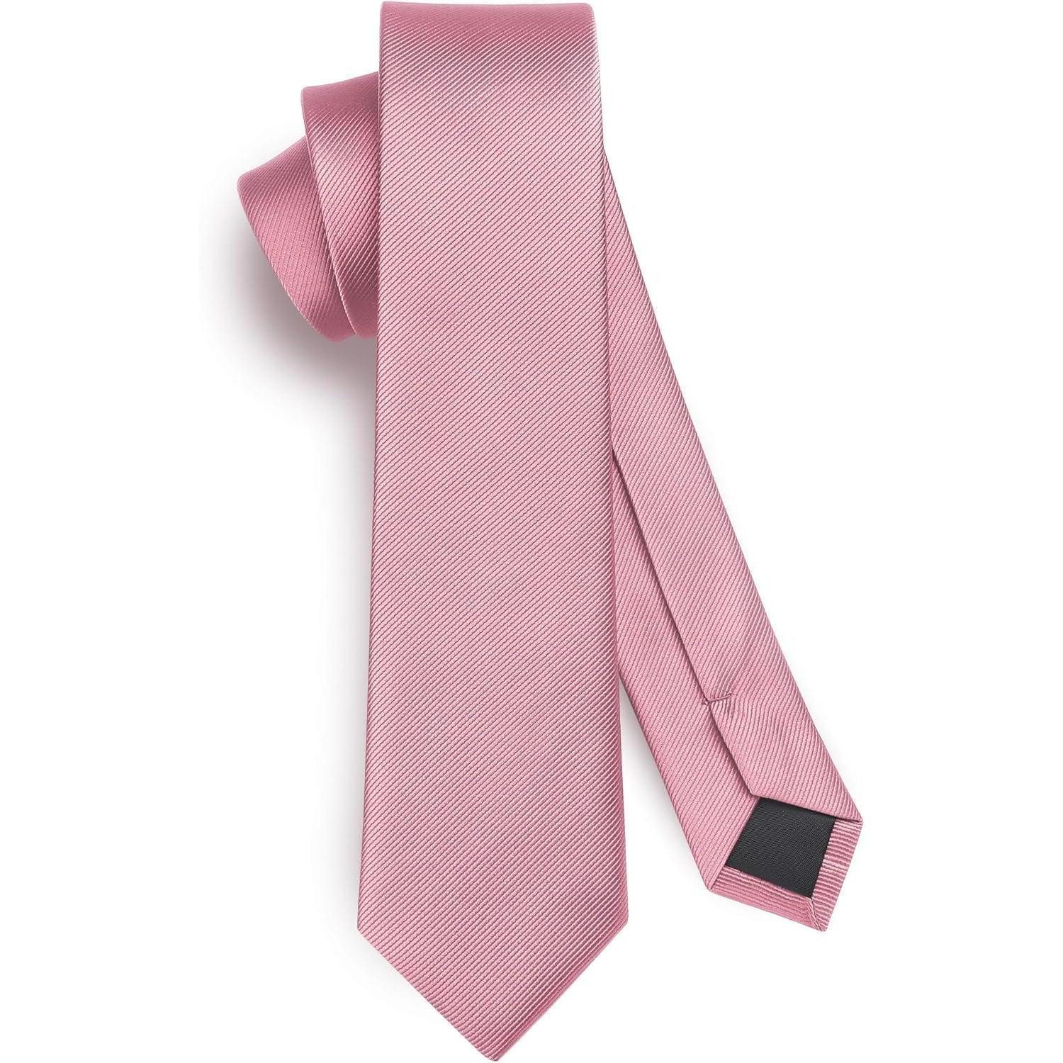 LuxusKollektion Krawatte Krawatte Herren Seide schmal 6cm Hochzeit Business Altrosa