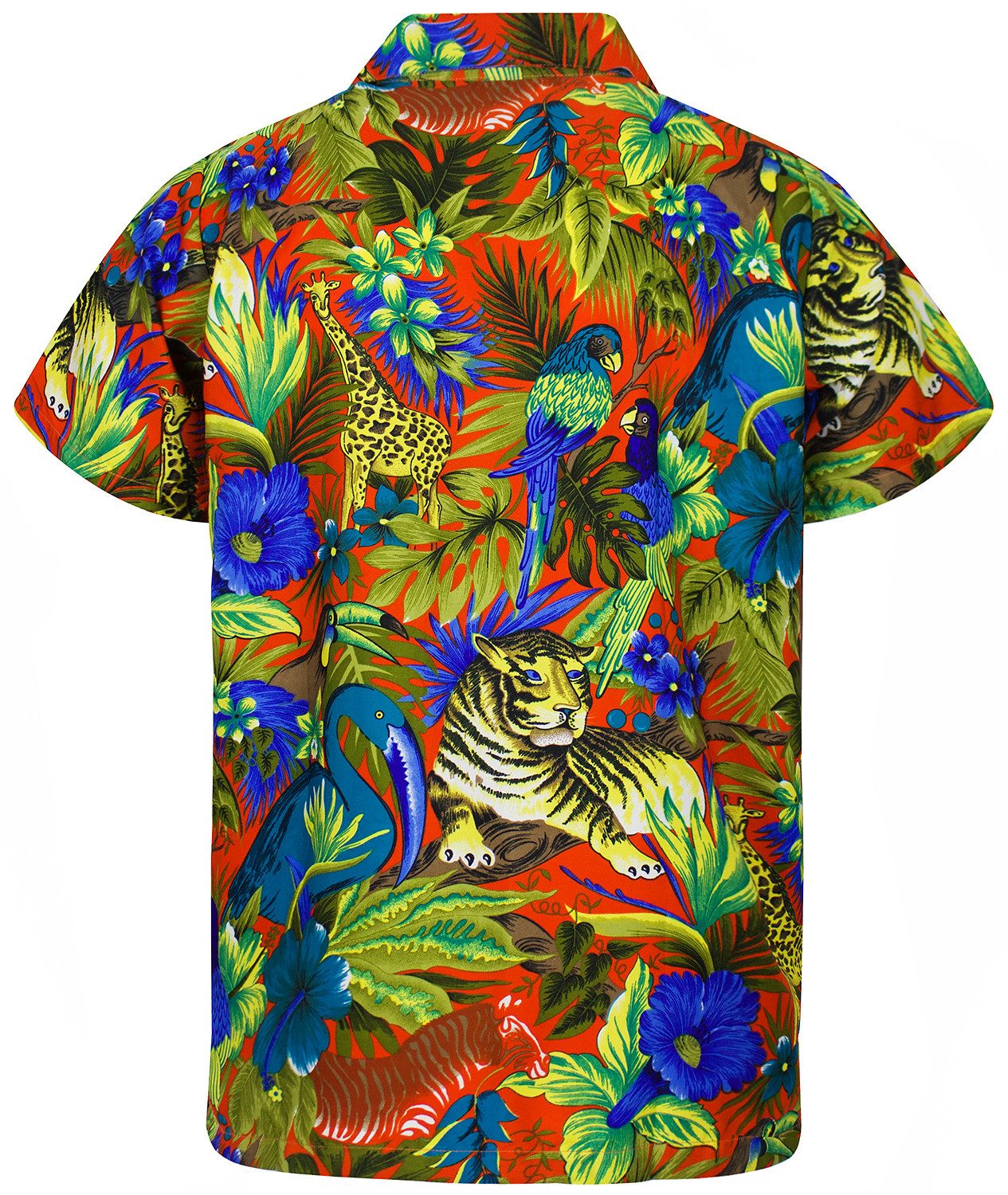 King Kameha Hawaiihemd Jungle Funky Hawaii-Hemd Herren Kurzarm Front-Tasche günstig online kaufen