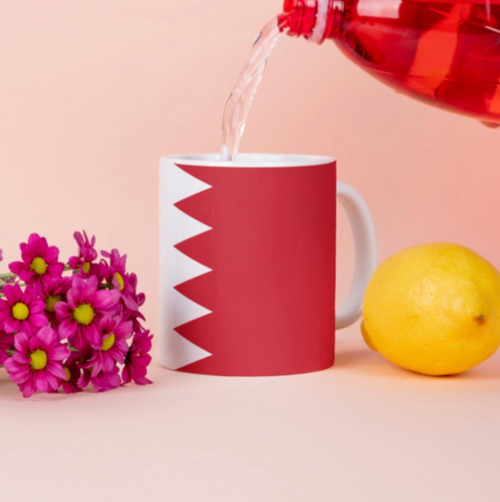 Tinisu Tasse Bahrain Kaffeetasse Flagge Pot Kaffee Tasse BHR Becher Coffeecup Büro
