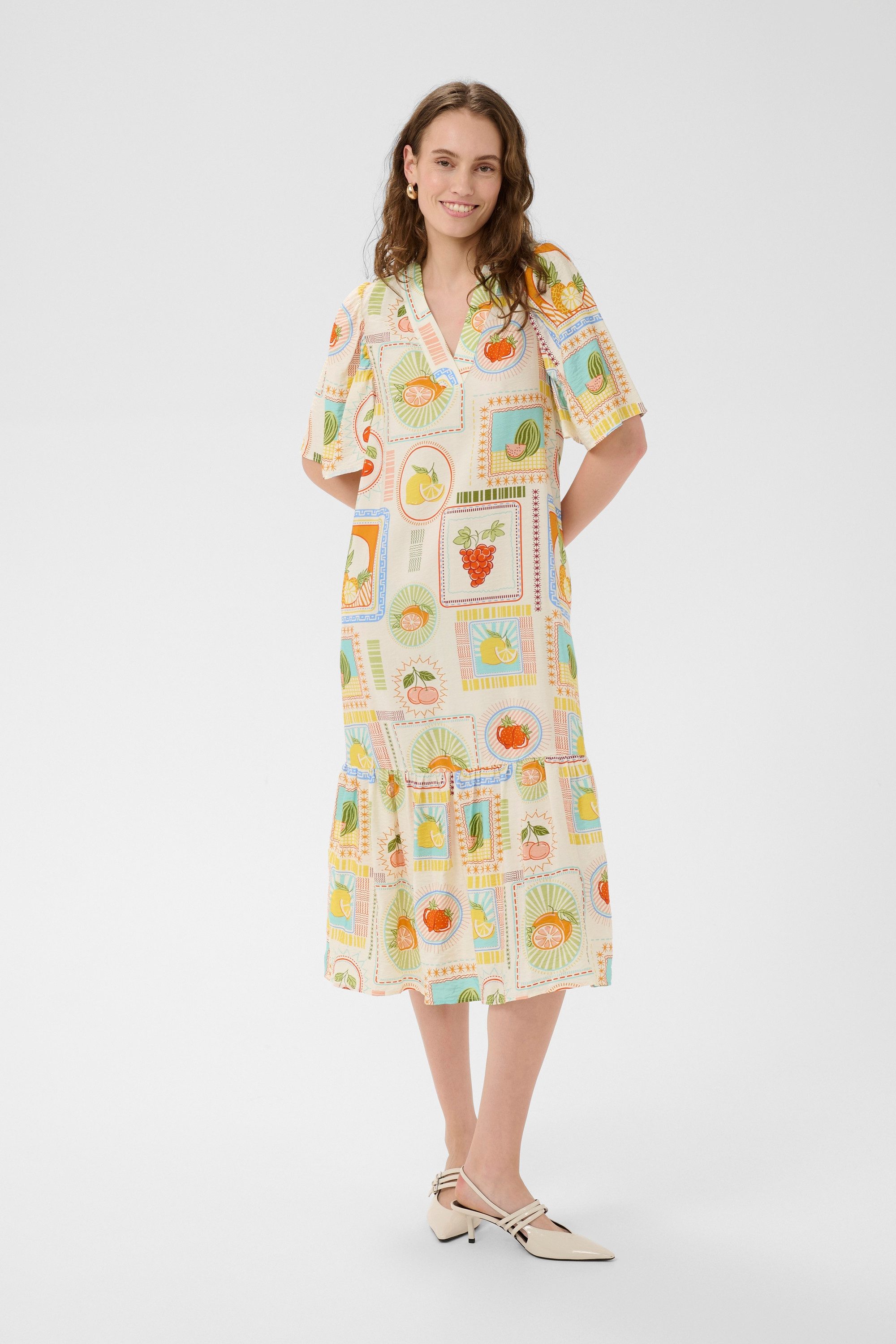 Culture Blusenkleid Kleid CUorange