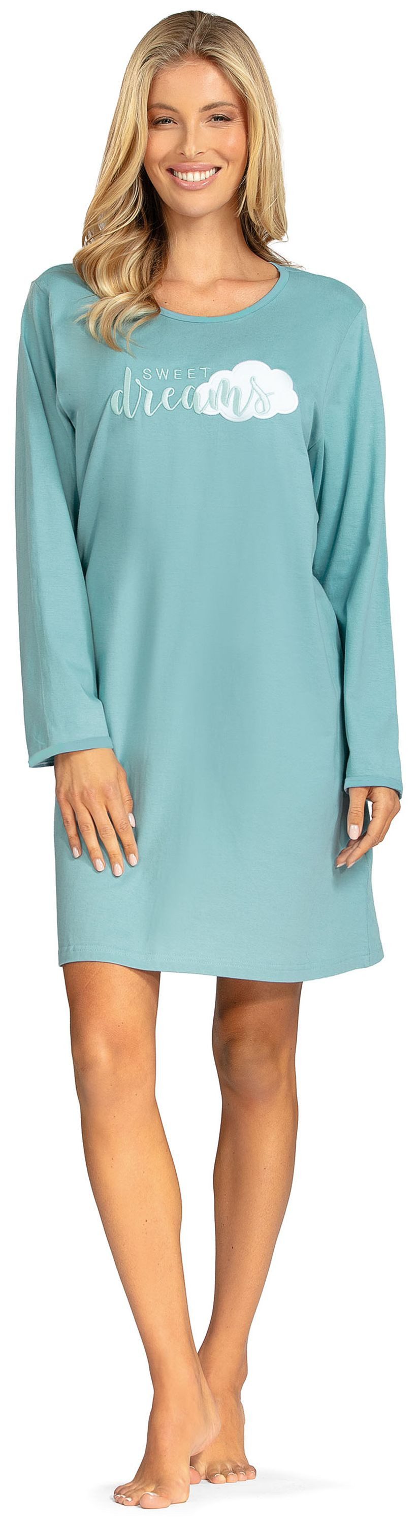 comtessa Nachthemd Mellow Luxe (Set, 1-tlg., 1-teilig) Damen Sleepshirt ca.95cm Schlafshirt Baumwolle große Größen