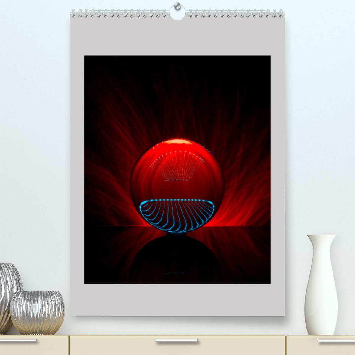 CALVENDO Wandkalender Lensball - Lichtmalerei in der Glaskugel (Premium, hochwertiger DIN A2 Wandkalender 2023, Kunstdruck in Hochglanz)