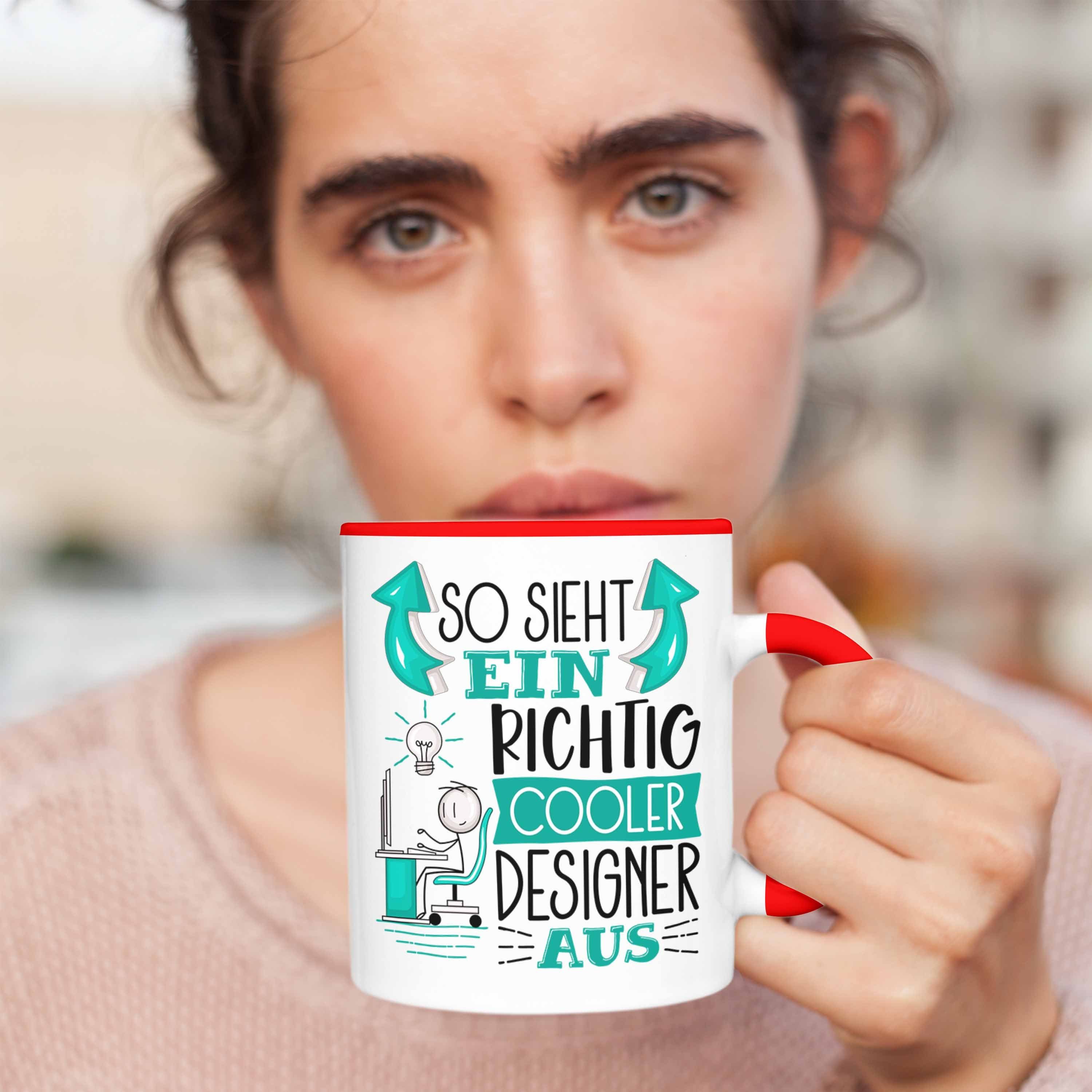 Rot Ein Tasse Trendation Aus Designer Designer So Tasse Cooler Sieht Geschenk RIchtig Gesch