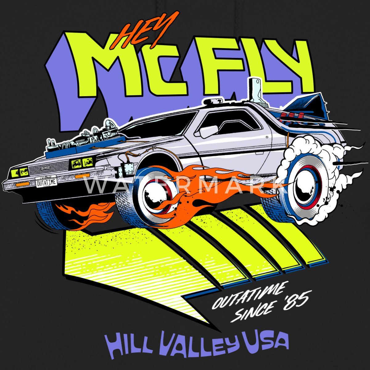 Spreadshirt Hoodie Zurück In Die Zukunft Hey McFly Delorean Unisex Hoodie (1-tlg)