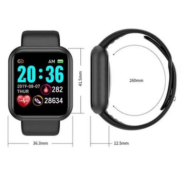 GelldG D20S/Y68 Smart Watch Schlafen Fitness wasserdichte Uhr Smartwatch