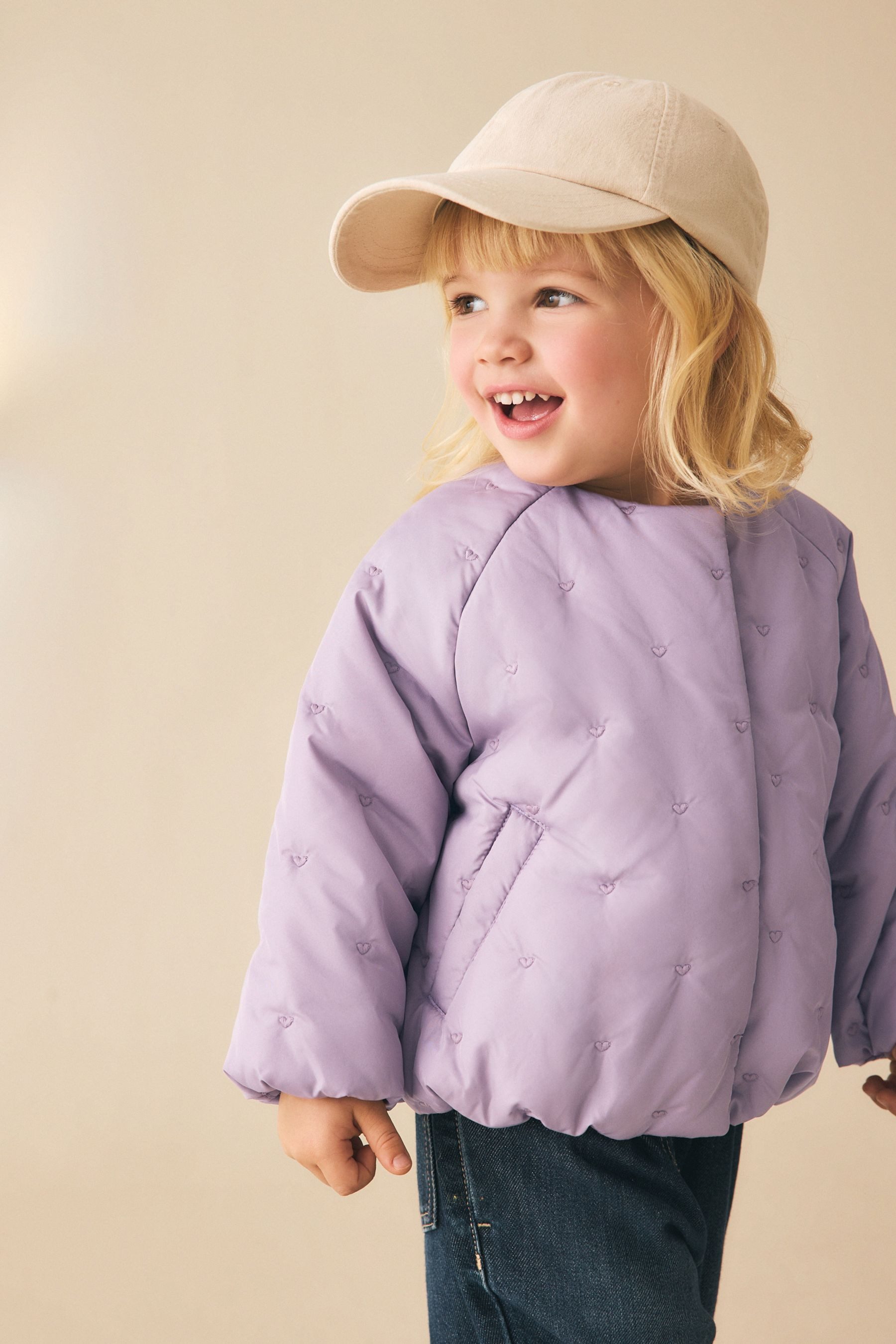 Steppjacke Wasserabweisender Mantel mit Ballonsaum