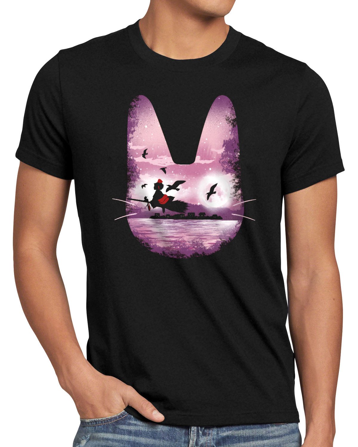 style3 T-Shirt kikis lieferservice kiki jiji ghibli totoro miyazaki hexe besen magie