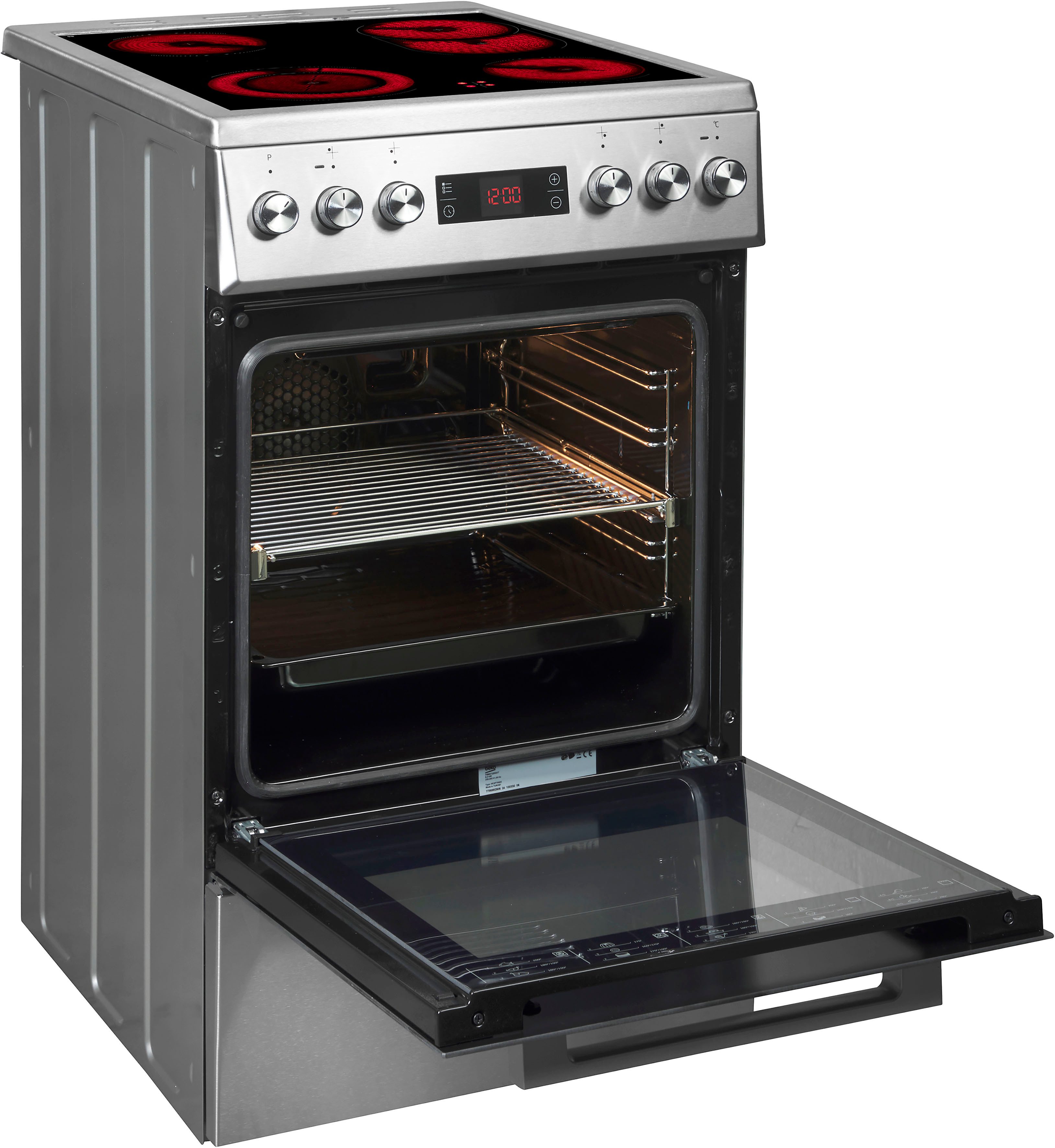 BEKO Elektro-Herd-Set FSM57320DXT, Steam Clean, SteamShine® – Die Dampfreinigung des Backofens