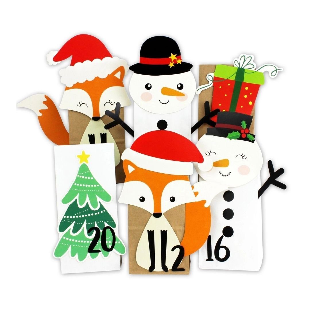 suebidou befüllbarer Adventskalender Weihnachtskalender "Winterwald Mix" zum Befüllen mit Boxen