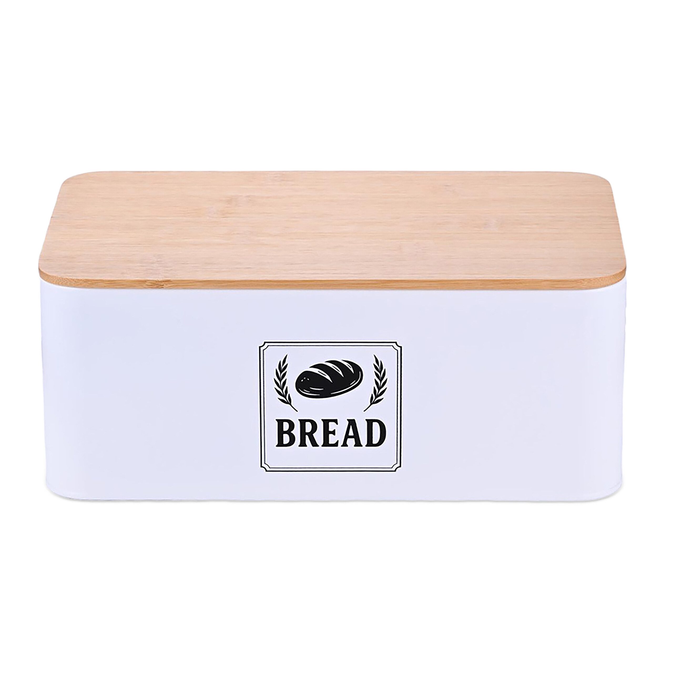 Brotkasten mit Bambusdeckel Retro Desig