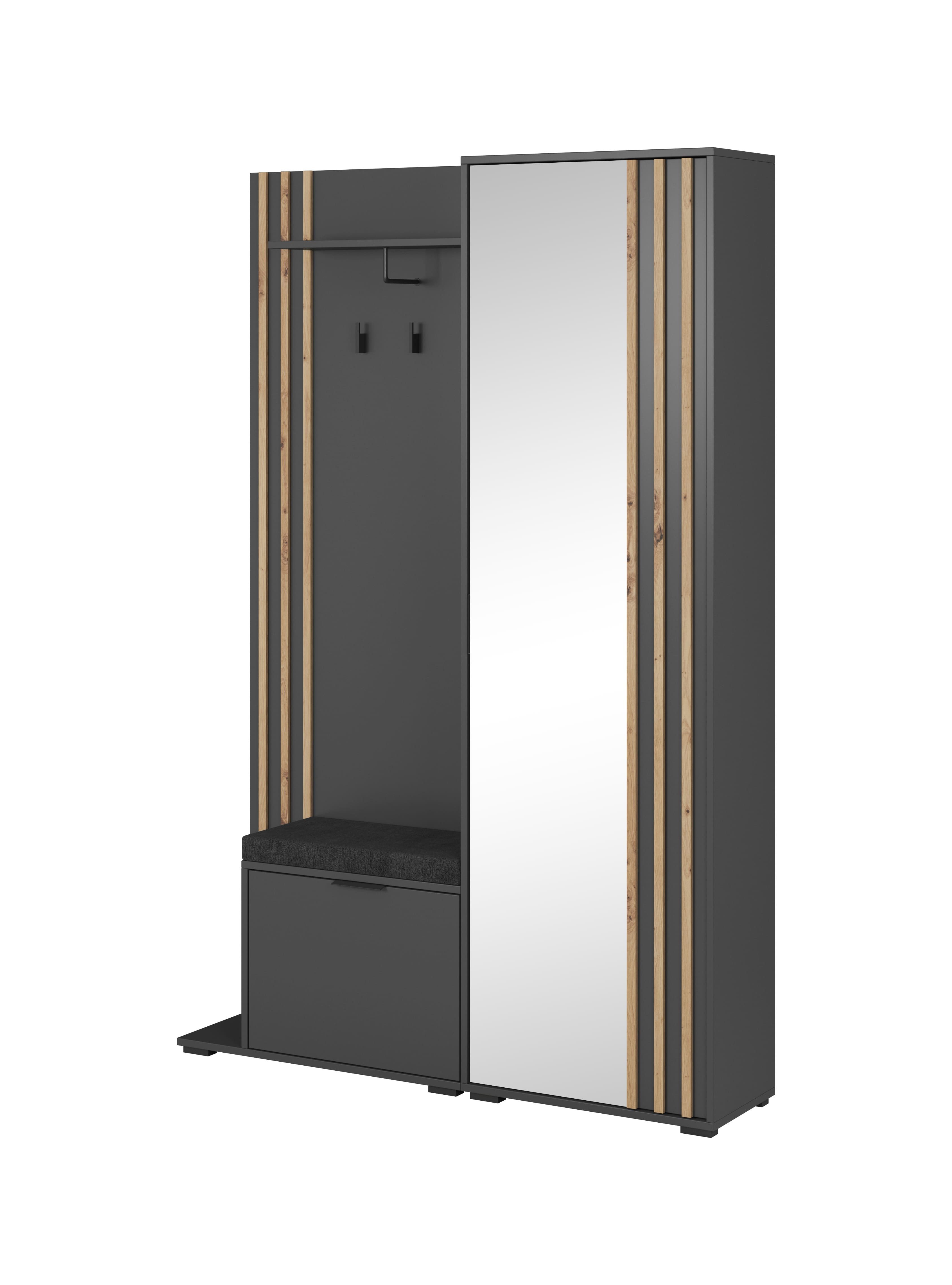 MOEBLO Kompaktgarderobe JOHN (Dielenschrank Wandschrank Regal günstig online kaufen