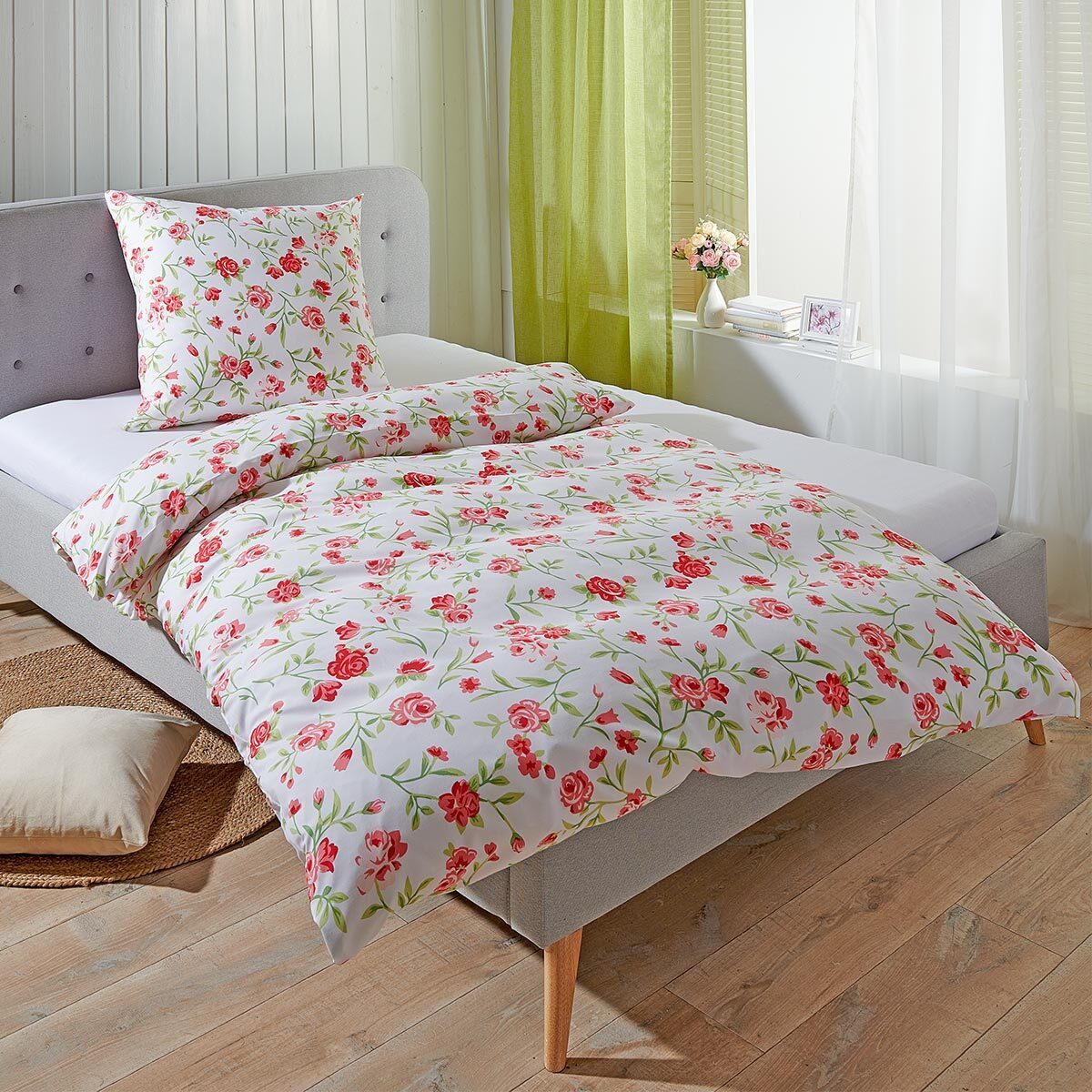 TRAUMSCHLAF Bettwäsche Nürnberg pink, Mikrofaser, 2 teilig günstig online kaufen