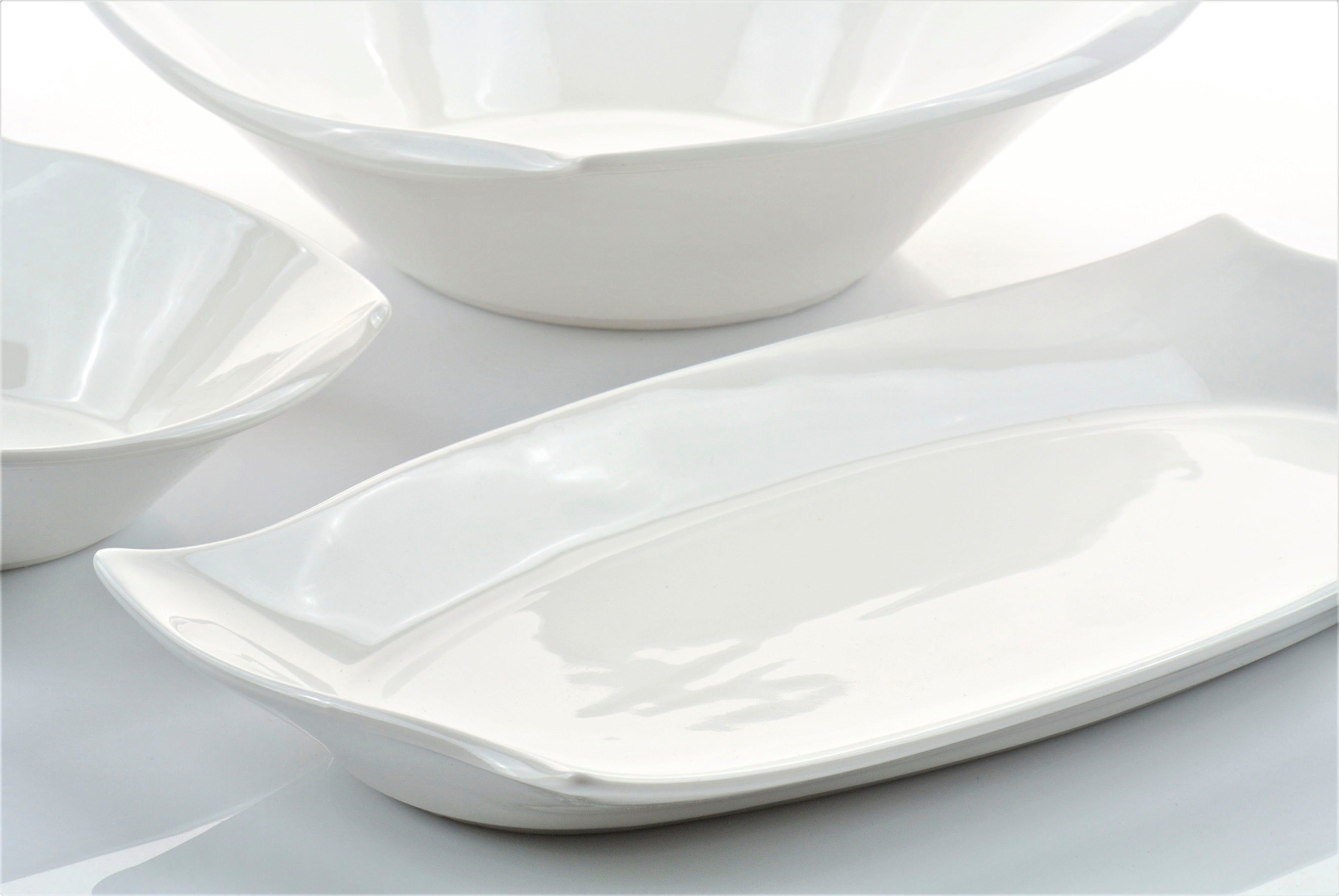 Retsch Arzberg Servier-Set Emotion, Porzellan, (Set, 1 Platte, 2 Schalen), Vitro-Porzellan