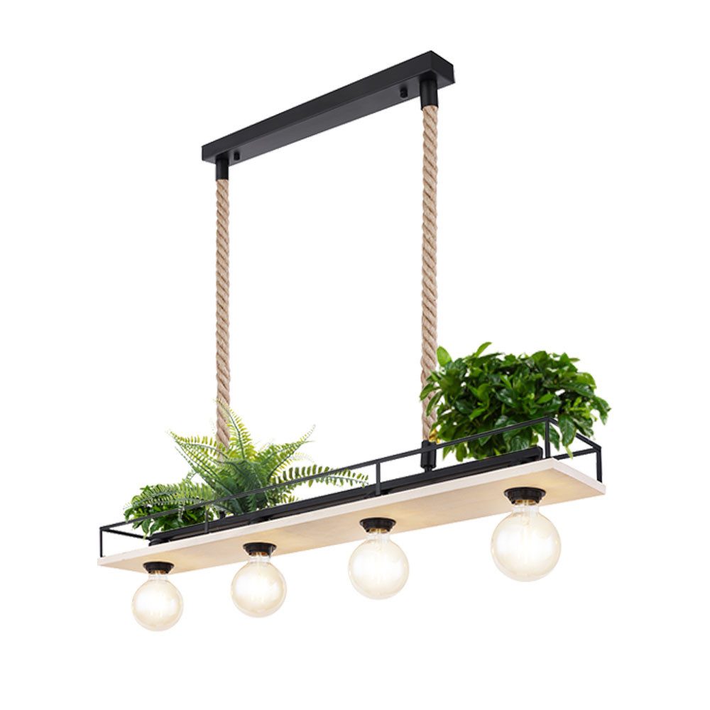 GLOBO LIGHTING Hängeleuchte, Leuchtmittel nicht inklusive, Hängelampe Holzl günstig online kaufen