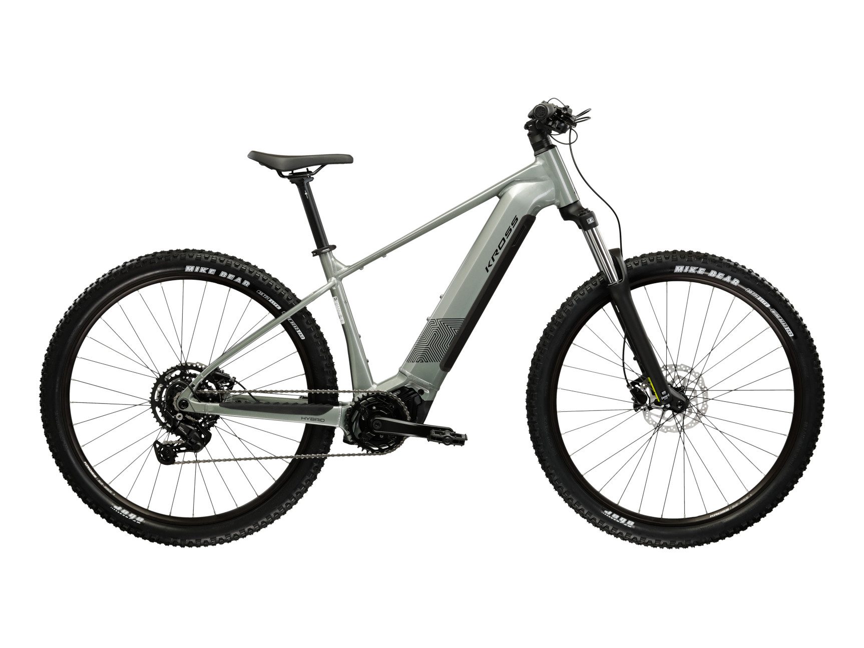 Kross E-Bike Mountainbike Influx Hybrid 1.0 20Ah/720Wh 29 Zoll grau 9 Gänge 2026, 9 Gang Shimano CUES U4000 Schaltwerk, Kettenschaltung, Mittelmotor, 720 Wh