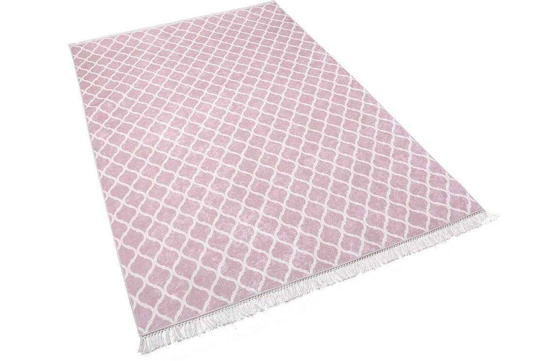 Dinarsu Teppich Rosa Pink Kariert Teppichläufer Flache Oberfläche Läufer Wa günstig online kaufen