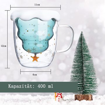 GelldG Becher Süße Tassen Weihnachten Becher Kaffee Teegläser Trinkgläser