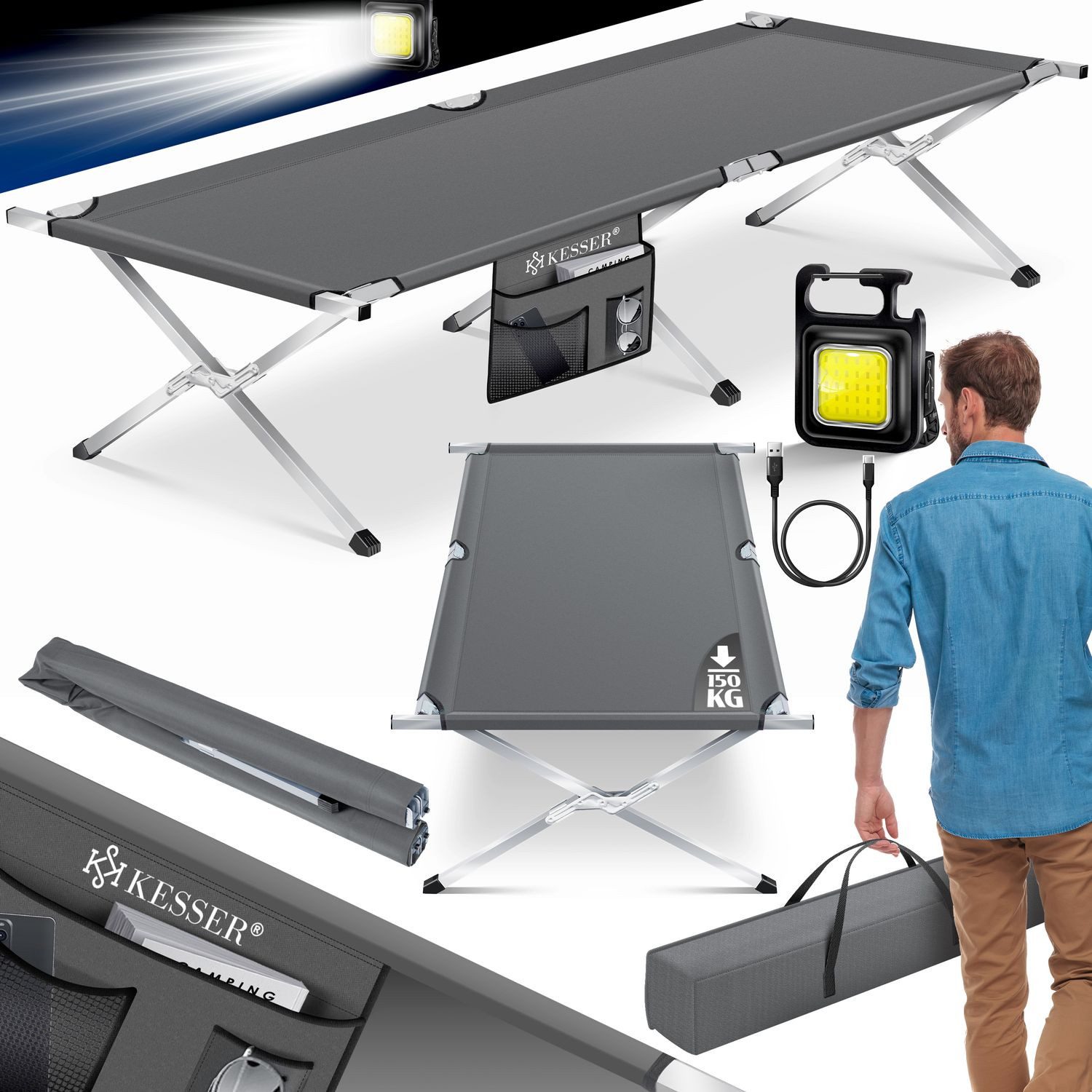 KESSER Bett, Campingbett Klappbett Inkl.Tragetasche und günstig online kaufen