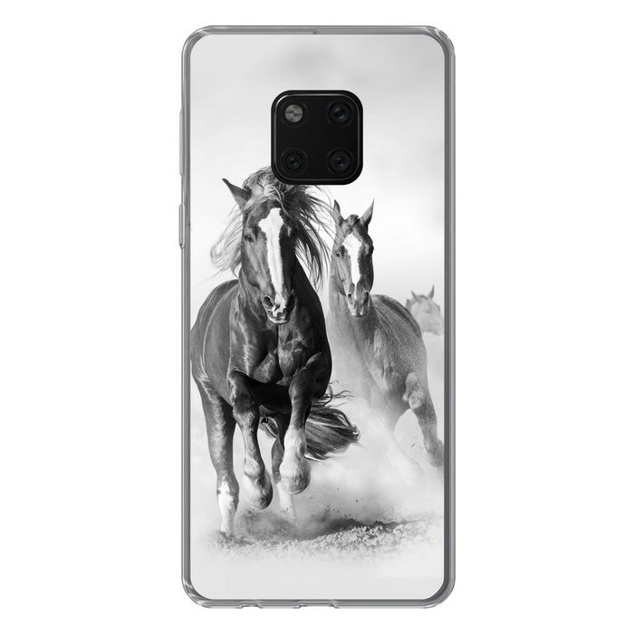 MuchoWow Handyhülle Pferde - Tiere - Illustration Handyhülle Huawei Mate 20 Pro Handy Case Silikon Bumper Case