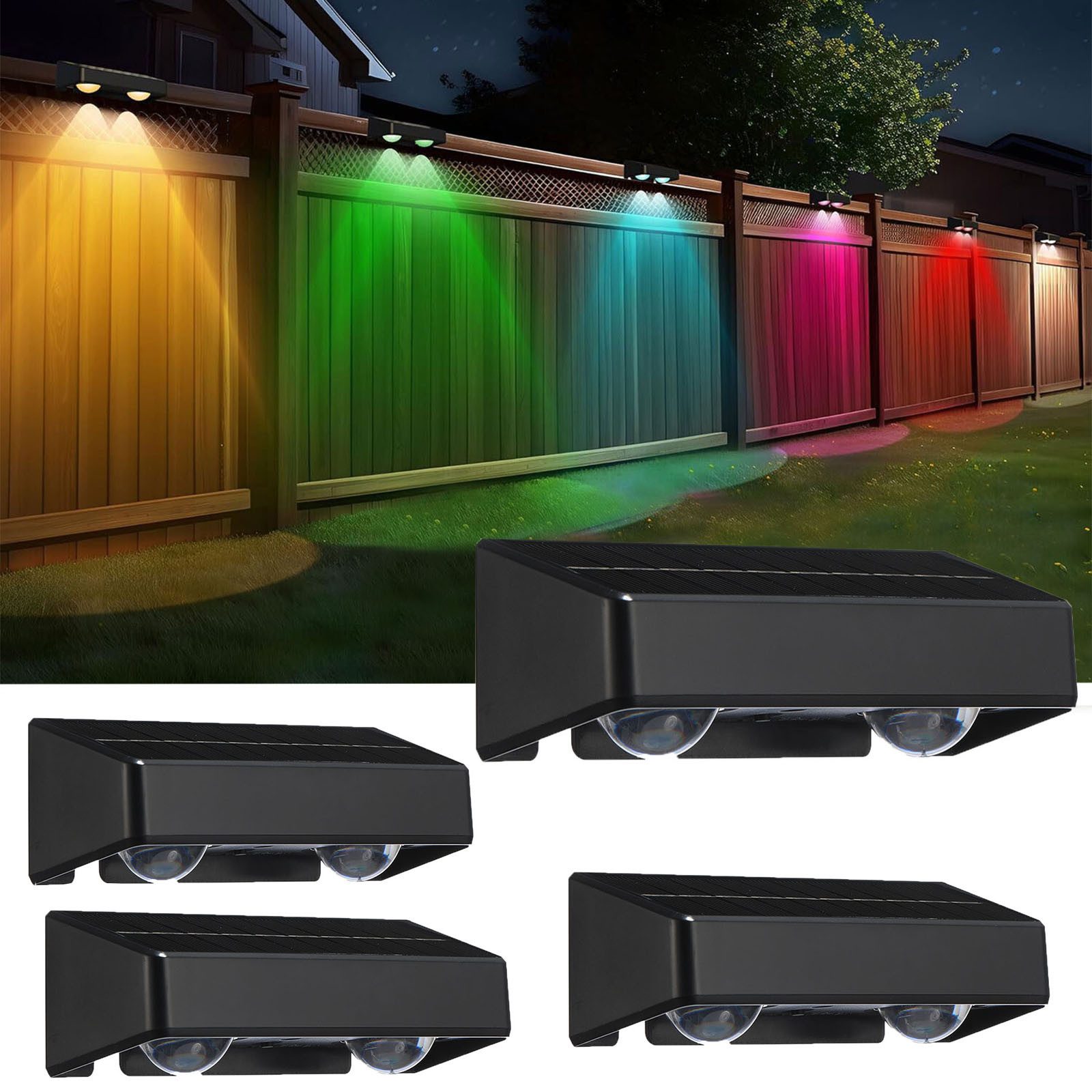 oyajia Außen-Wandleuchte 4 Stück Solarlampe für Außen, LED günstig online kaufen