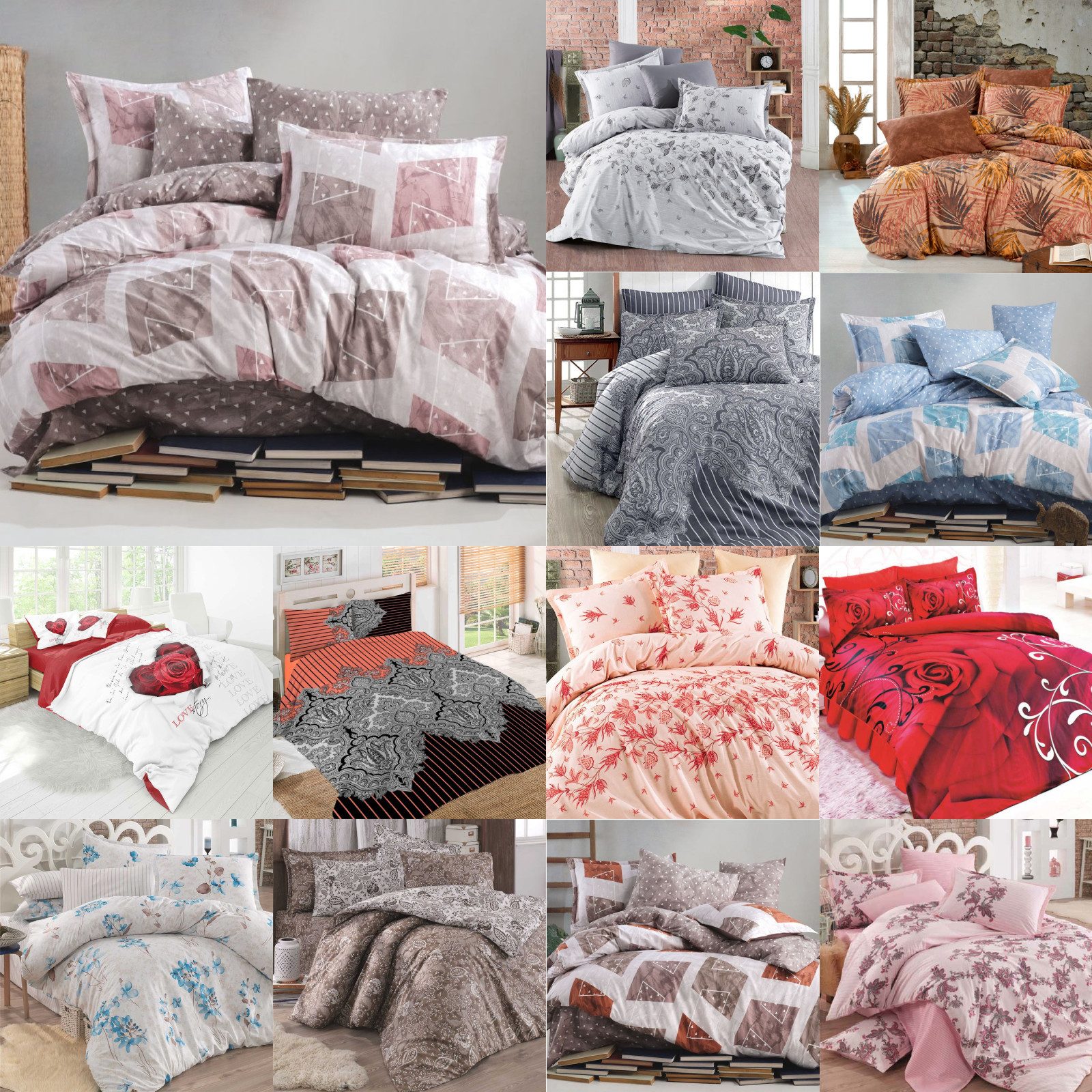 ROLFNERS Bettwäsche 220x240 cm Bettgarnitur Bettbezug Baumwolle 6 tlg, Baumwolle, Bettwäsche, 100% Baumwolle, Extra Weich, Leicht Zu Pflegen