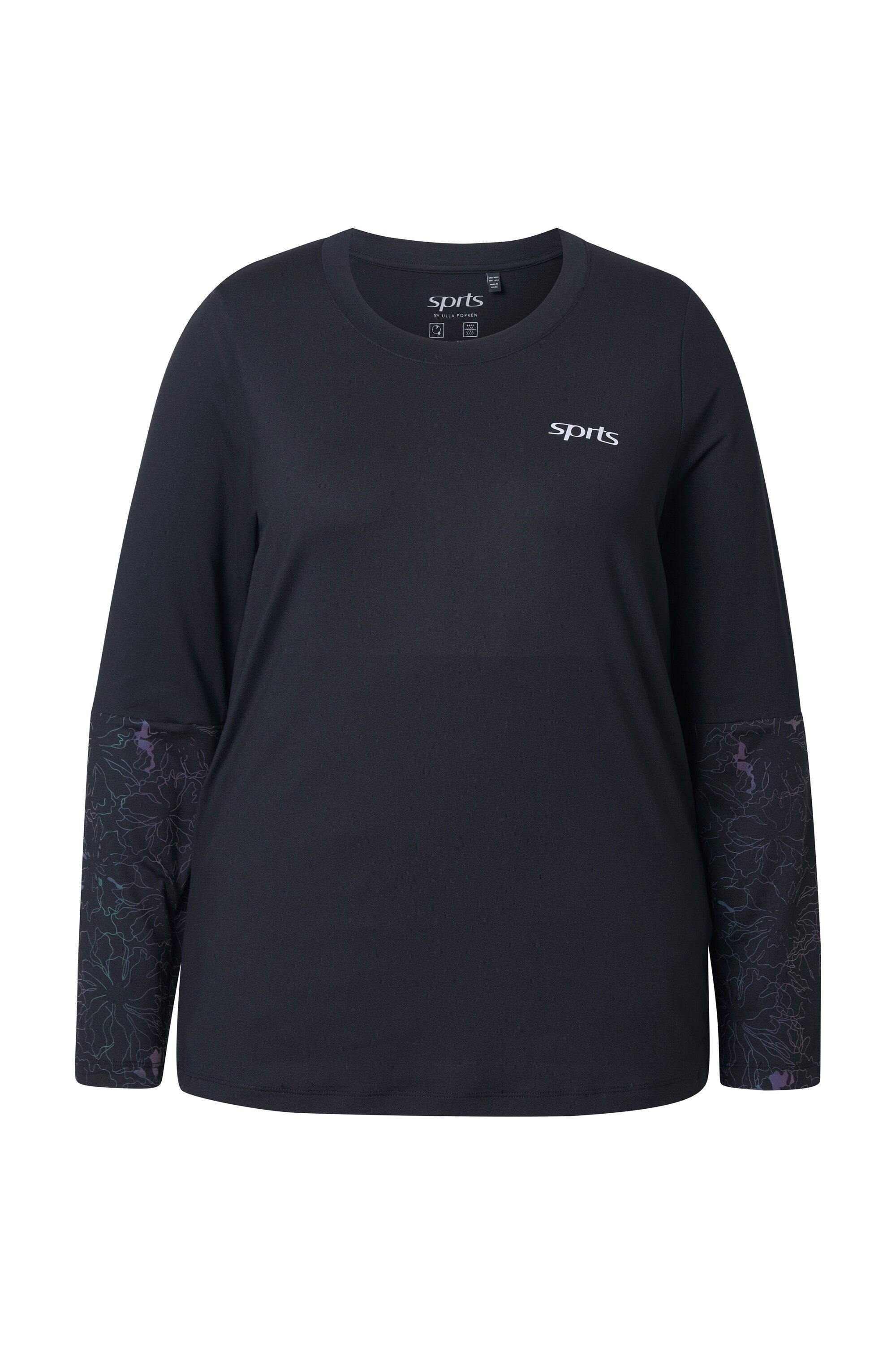 Ulla Popken Longsleeve Funktionsshirt Classic Rundhals Langarm recycelt günstig online kaufen