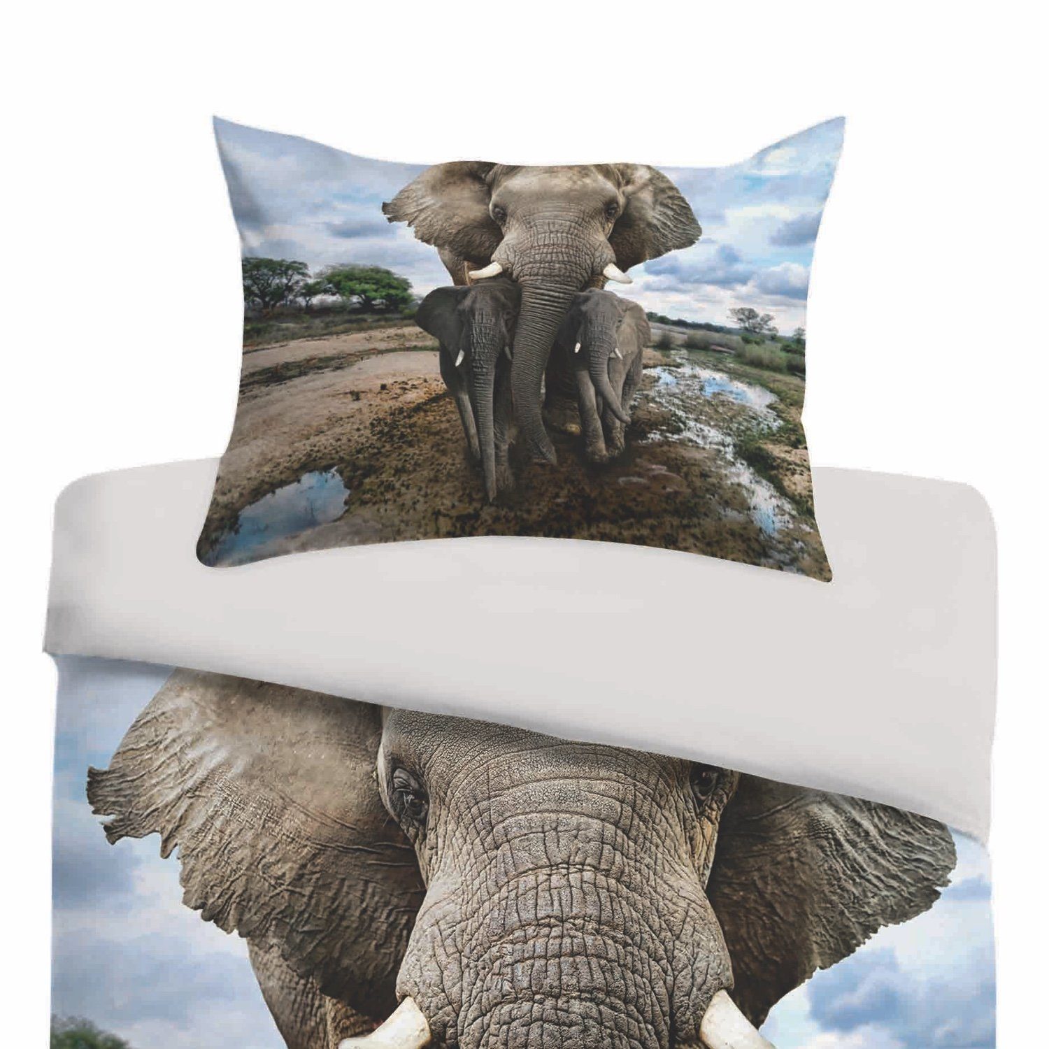 Kayori Bettwäsche Sognamo Mumba Multi, Baumwolle, 2 teilig, Savanne, Wildni günstig online kaufen