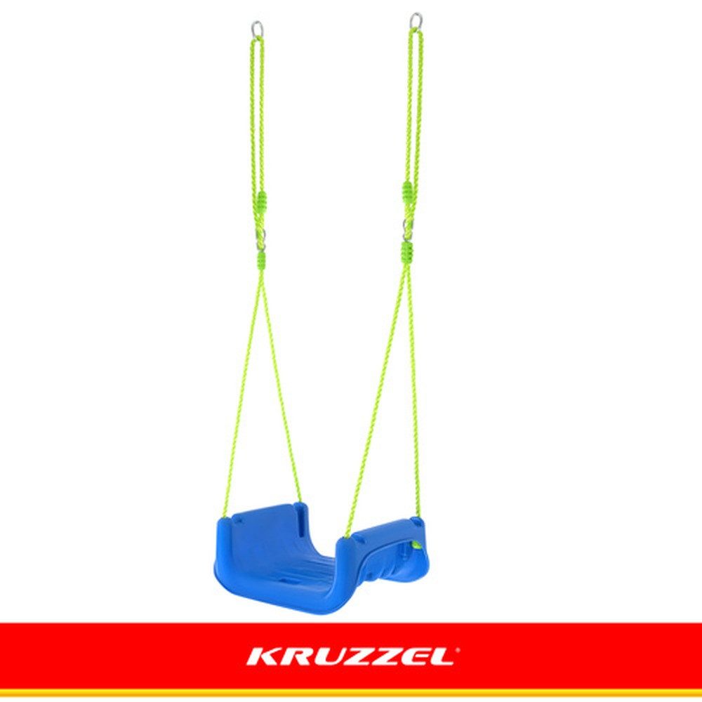 KRUZZEL Babyschaukelsitz Kinderschaukel 3-in-1 Gartenschaukel (Spar-Set, 1-tlg), Rückenlehne, Sicherheitsbügel und Gurt sorgen für stabilen Halt – Bild 4 von 5