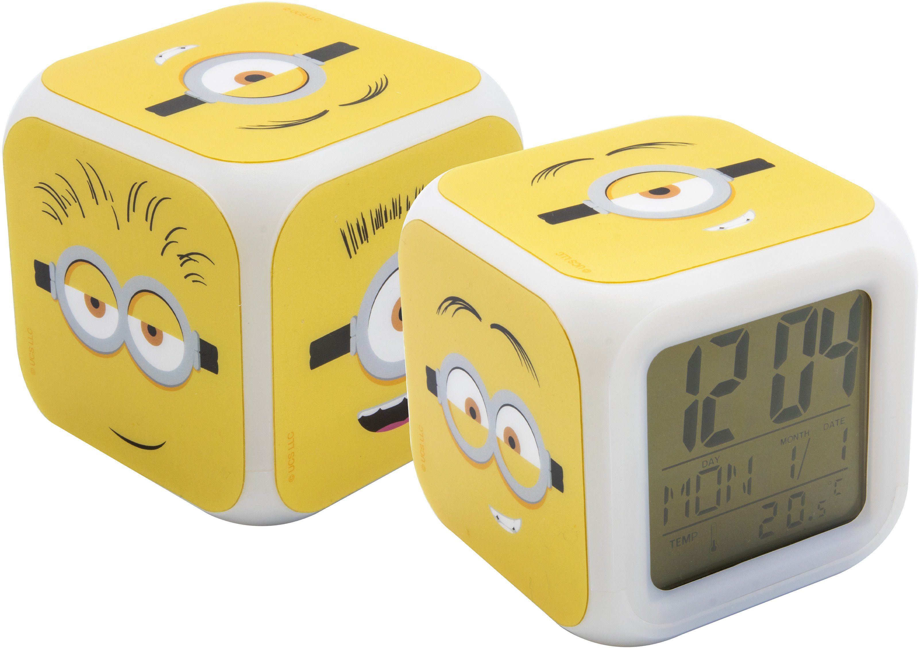 Joy Toy Kinderwecker Minions, 22714 ideal auch als Geschenk, mit digitaler Anzeige, Würfel