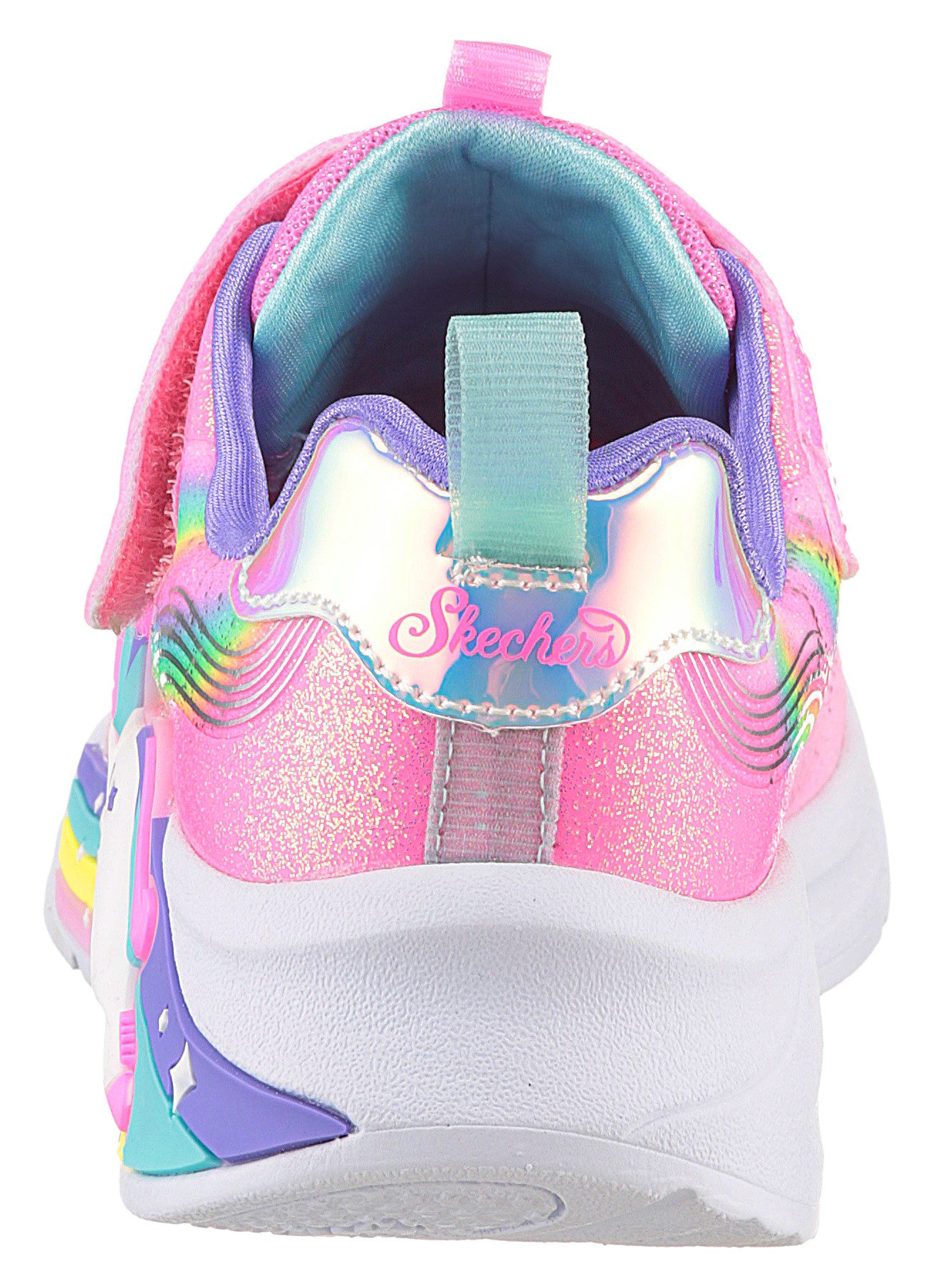 Skechers UNICORN CHASER Sneaker Glitzer,-Blinkschuh zum Schlupfen, Größenschablone zum Download
