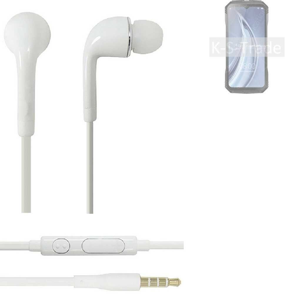 für weiß (Kopfhörer 3,5mm) Lautstärkeregler V30 u Headset Mikrofon K-S-Trade Doogee mit In-Ear-Kopfhörer