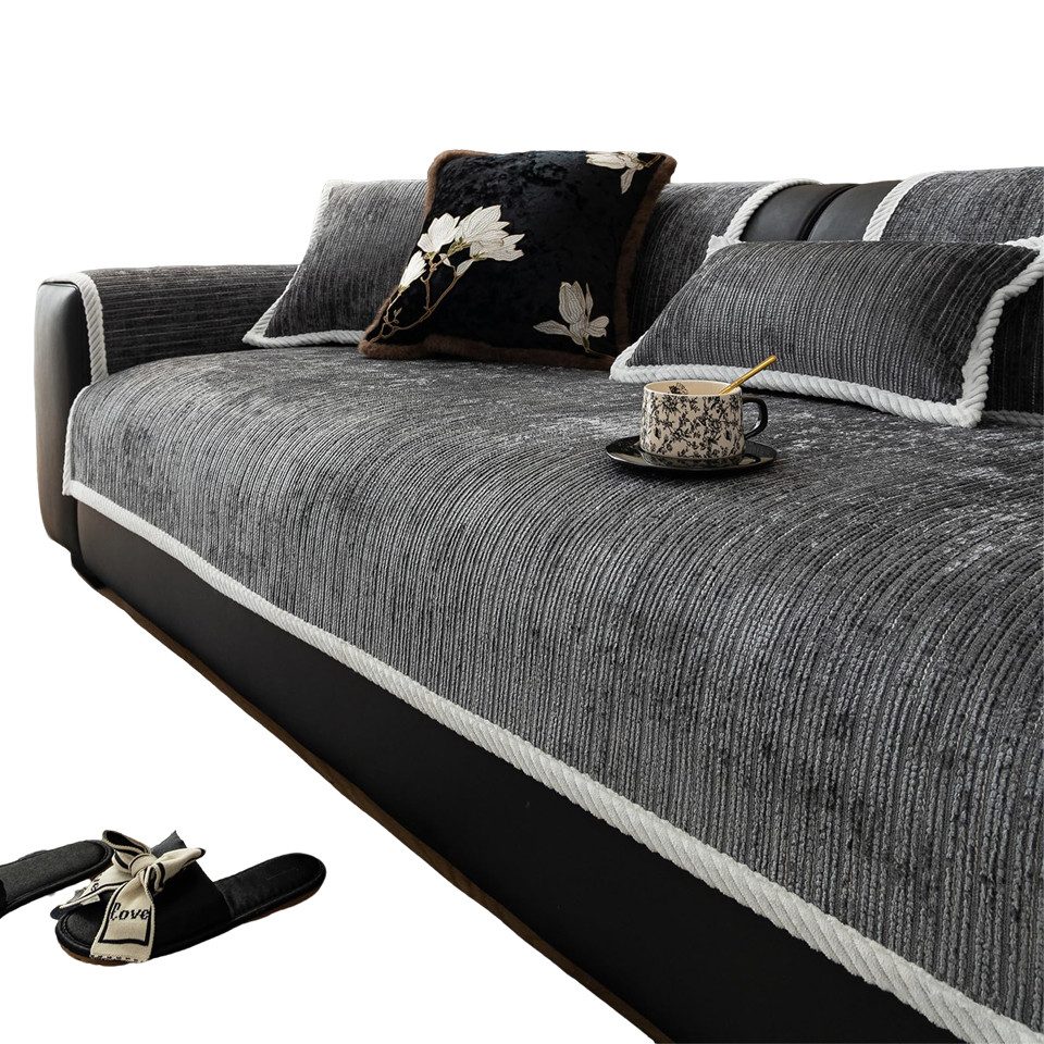 Diwzbyn Sofaschoner Hund Katze Hussen Rutschfeste Überwurf Sofahussen Couch Bezug, Sofaschutzdecke: 1-4-Sitzer Ecksofa, Sofa Überwurf