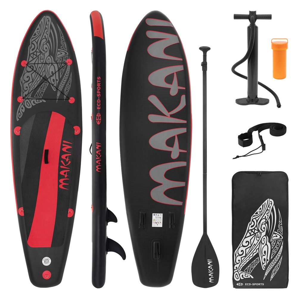 ECD Germany SUP-Board Stand Up Paddle Board aus PVC Paddelboard Paddling Board, Stand-Up Paddle-Board, SUP Board 320x80x15 cm 120 kg Traglast rutschfest bunt inkl Zubehör