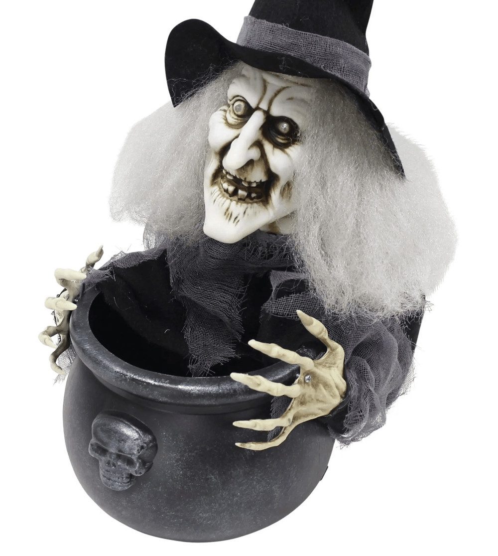 Home-trends24.de LED Dekofigur LED Hexe Scary Halloween Deko Animation Soun günstig online kaufen