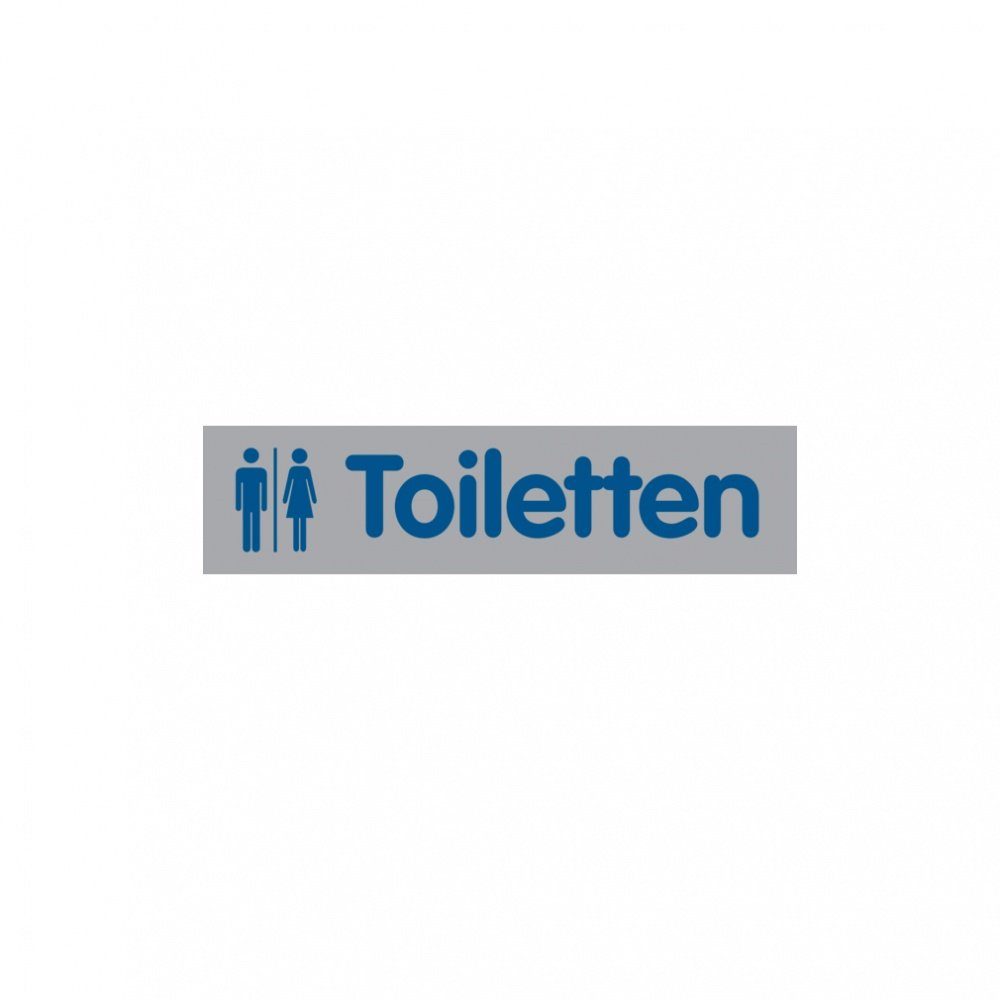 König Werbeanlagen Hinweisschild WC-Schild, "Toiletten", Damen / Herren, 40 x 160 mm, PVC 1 Stk.