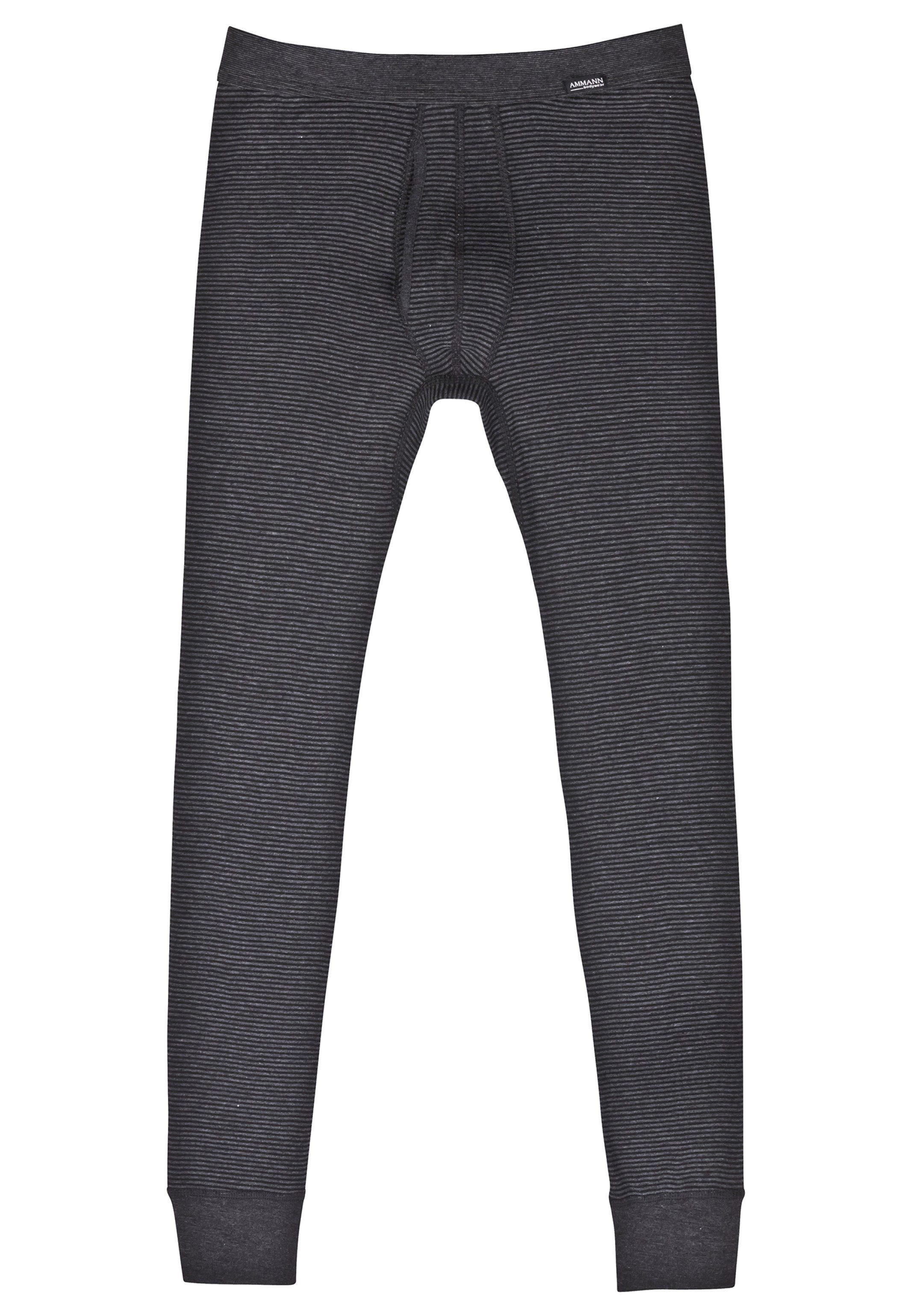 Jeans Unterhose - - - Unterhose Mit Eingriff Feinripp (1-St) Lange Baumwolle Ammann Lange Anthrazit
