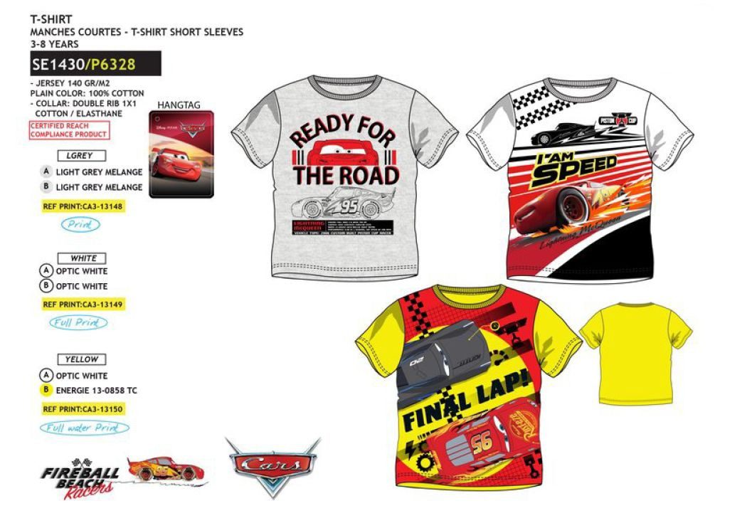 Disney Cars Print-Shirt CARS Kinder T-Shirt Jungen Shirt Lightning MCQUEEN 3-8 Jahre Cars Kinder T-Shirt