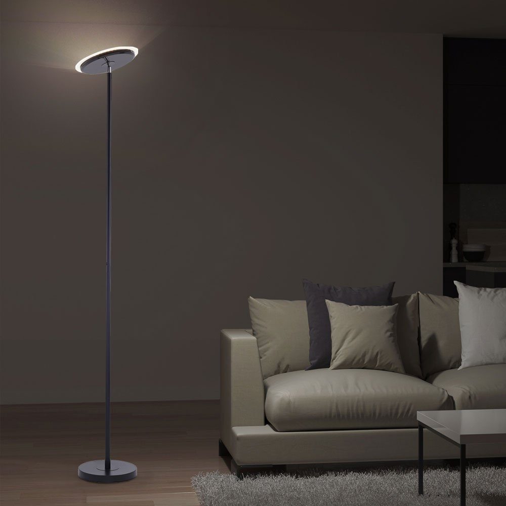 etc-shop LED Stehlampe, LED-Leuchtmittel fest verbaut, Warmweiß, Stehlampe Standleuchte LED Deckenfluter