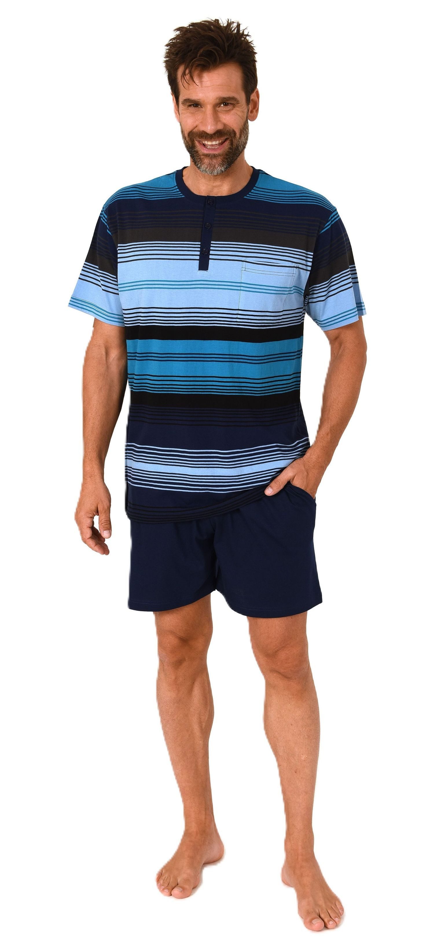 Normann Pyjama Normann Herren kurzarm Schlafanzug günstig online kaufen