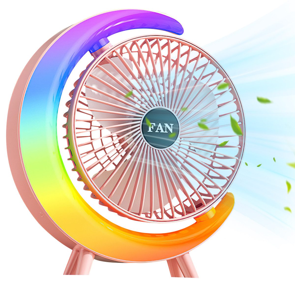 ZEUOPQ Tischventilator USB-RGB Ventilator Leise, 3 günstig online kaufen