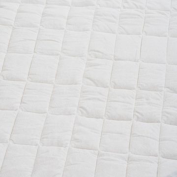 Topper Schlafmond Unterbett "Cotton Bio Wash", Schlafmond, Baumwolle, Spezialgewebe, Schrumpfung max. 4%, Baumwolle, 20% Kapok, 4 Spannecken