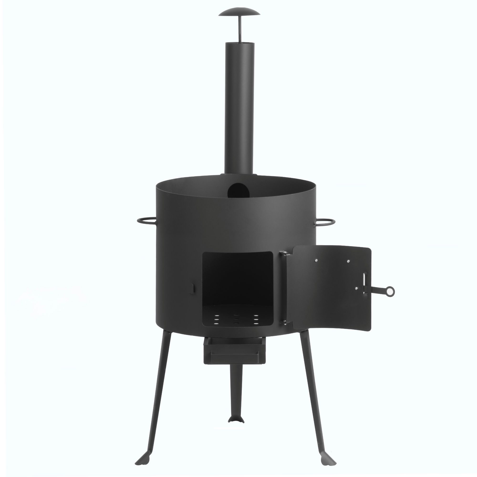BBQ-Toro Feuerstelle Kazan Ofen Ø 34 cm, Gulaschkessel mit Schaumlöffel, Schürhaken – Bild 4 von 5
