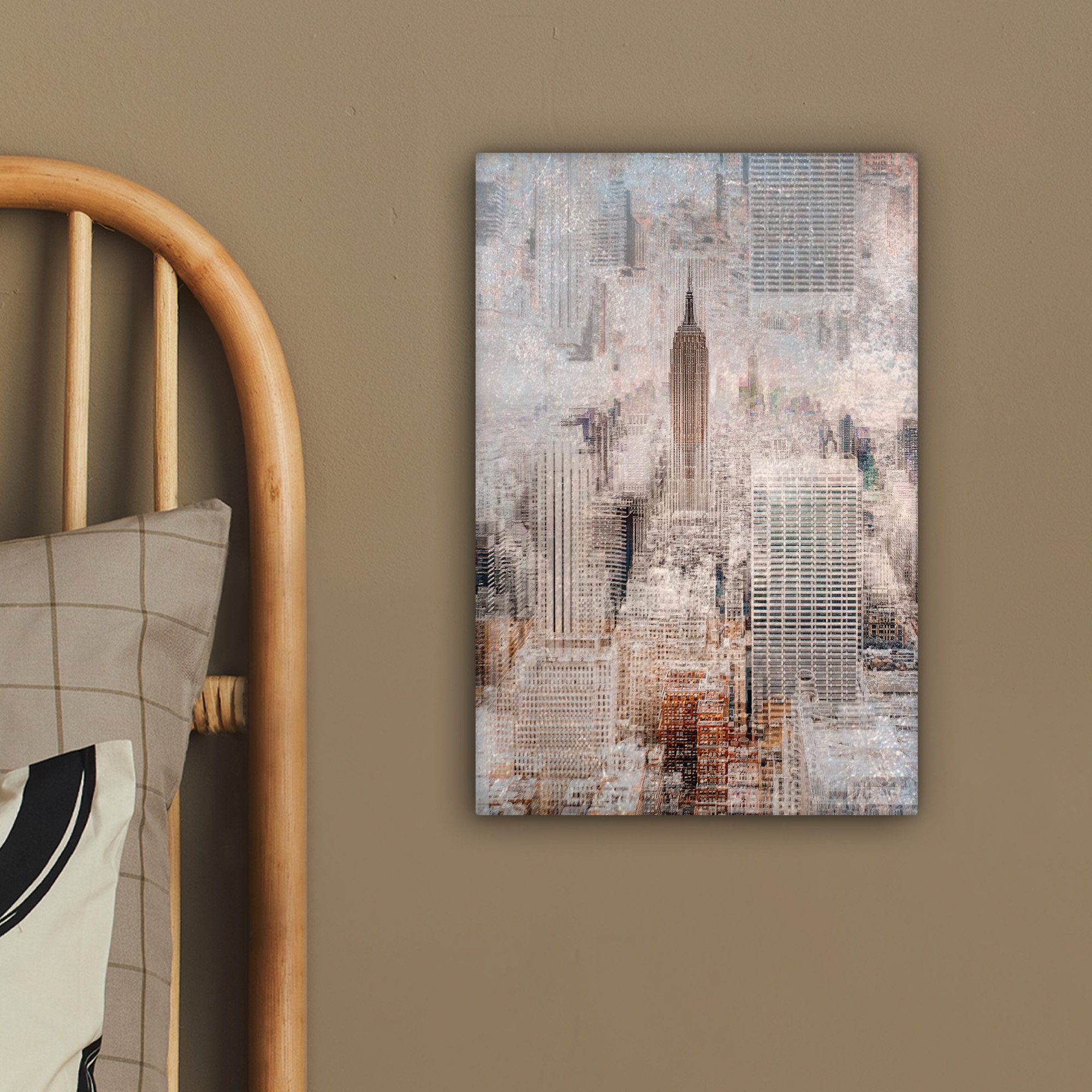 OneMillionCanvasses® Leinwandbild New York - Stadt - Skyline - Bauwerke - Kunst, Fotodruck (1 St), Leinwand Canvas Wandbild, Wanddekoration 20x30 cm