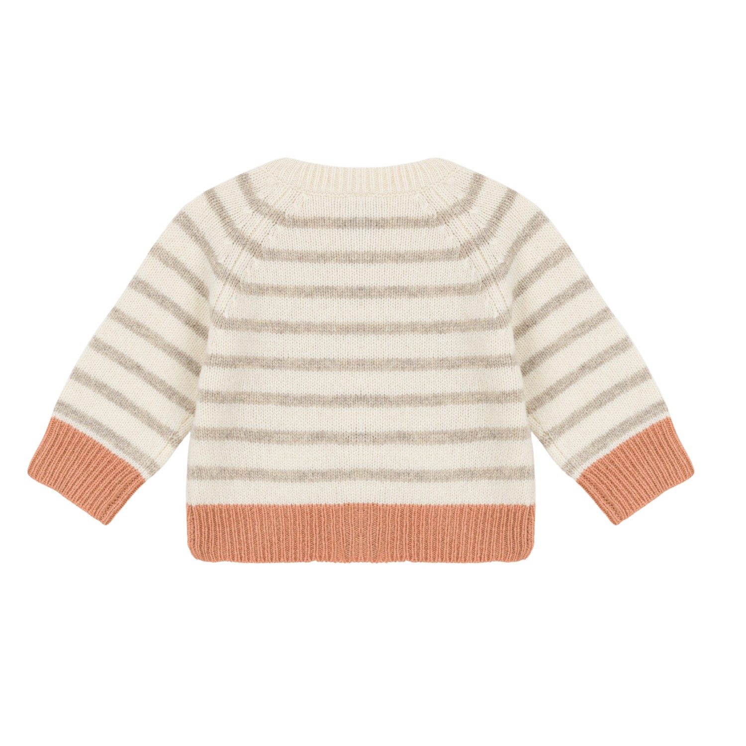 Petit Bateau cardigan Petit Bateau baby cardigan beige white striped pattern