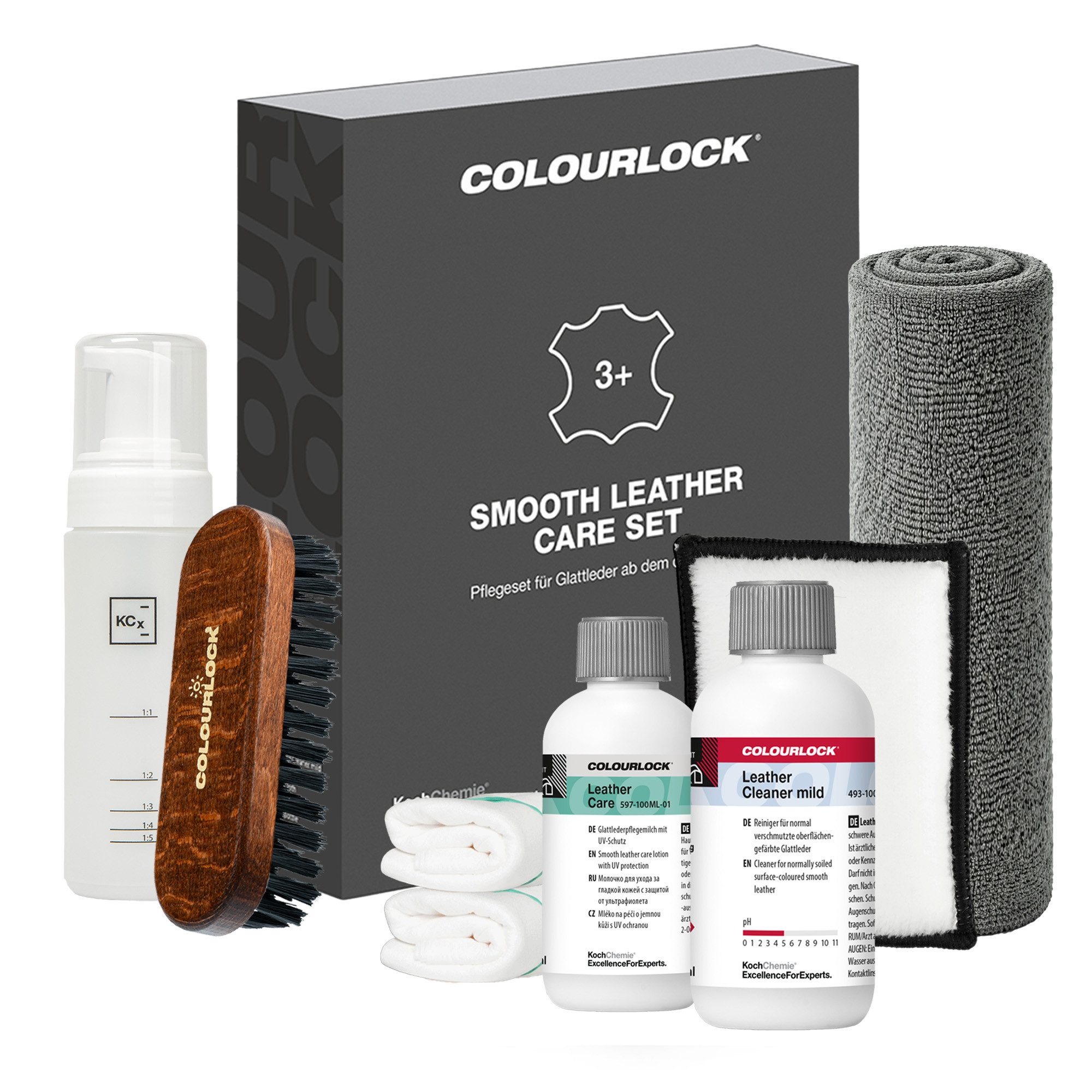autopflege Colourlock Lederpflege Sets Lederpflegeset (6 St), Leder Pflege Set geeignet für Auto Sofa Couch UVM.