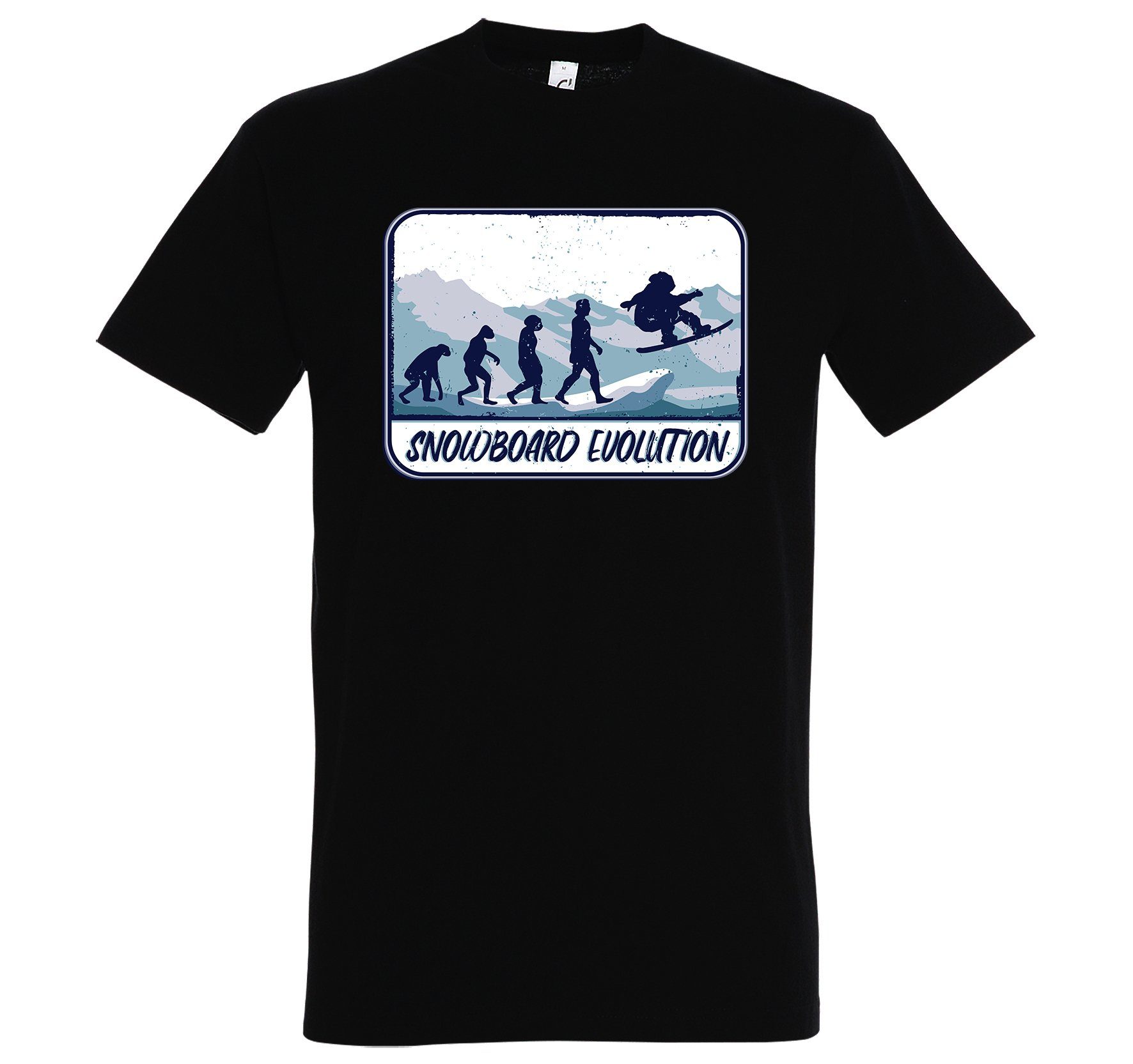 Youth Designz T-Shirt Snowboard Evolution Herren Shirt mit trendigem Frontprint Schwarz