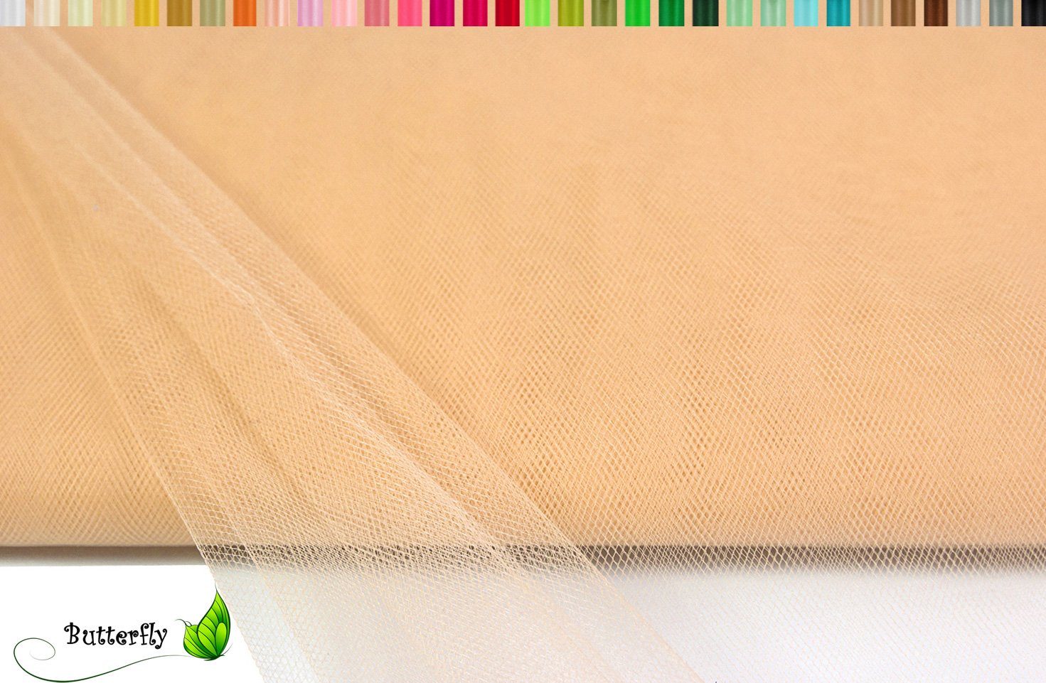 Creativery Stoff, TÜLL Stoff 10m x 150cm